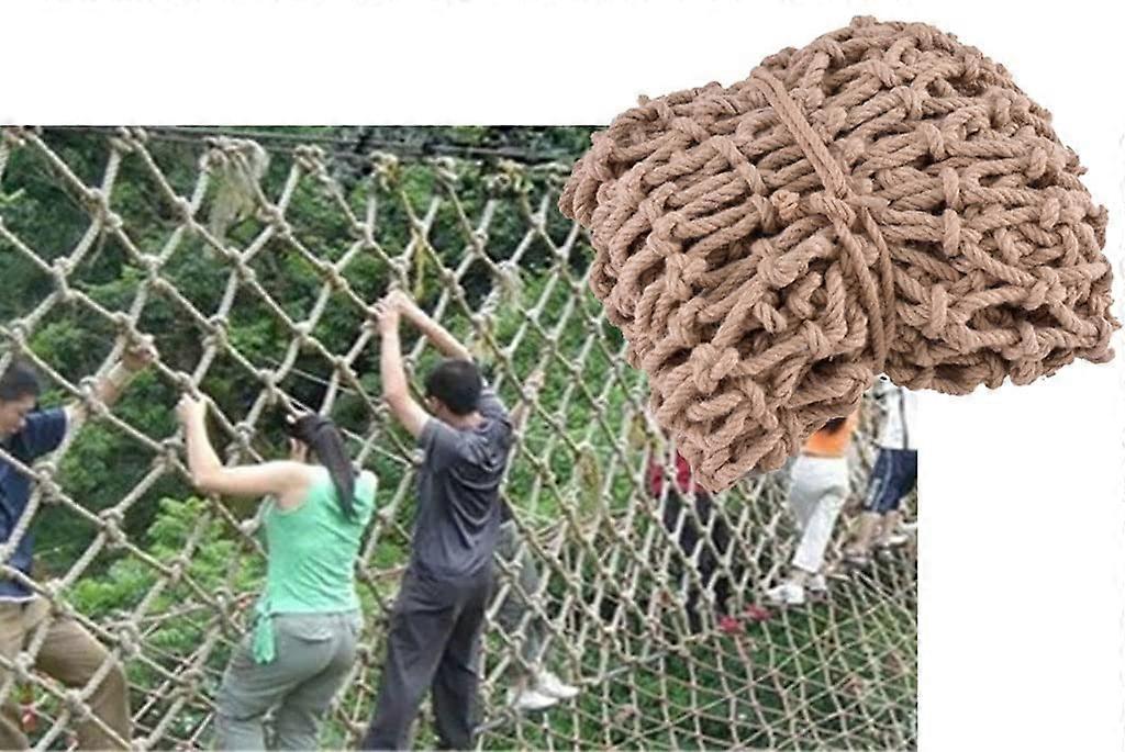 Safety Fence Net for Children and Pets, 0.5Mx4M Jute Hemp Barrier Net for Yards, Driveways, and Bunk Beds