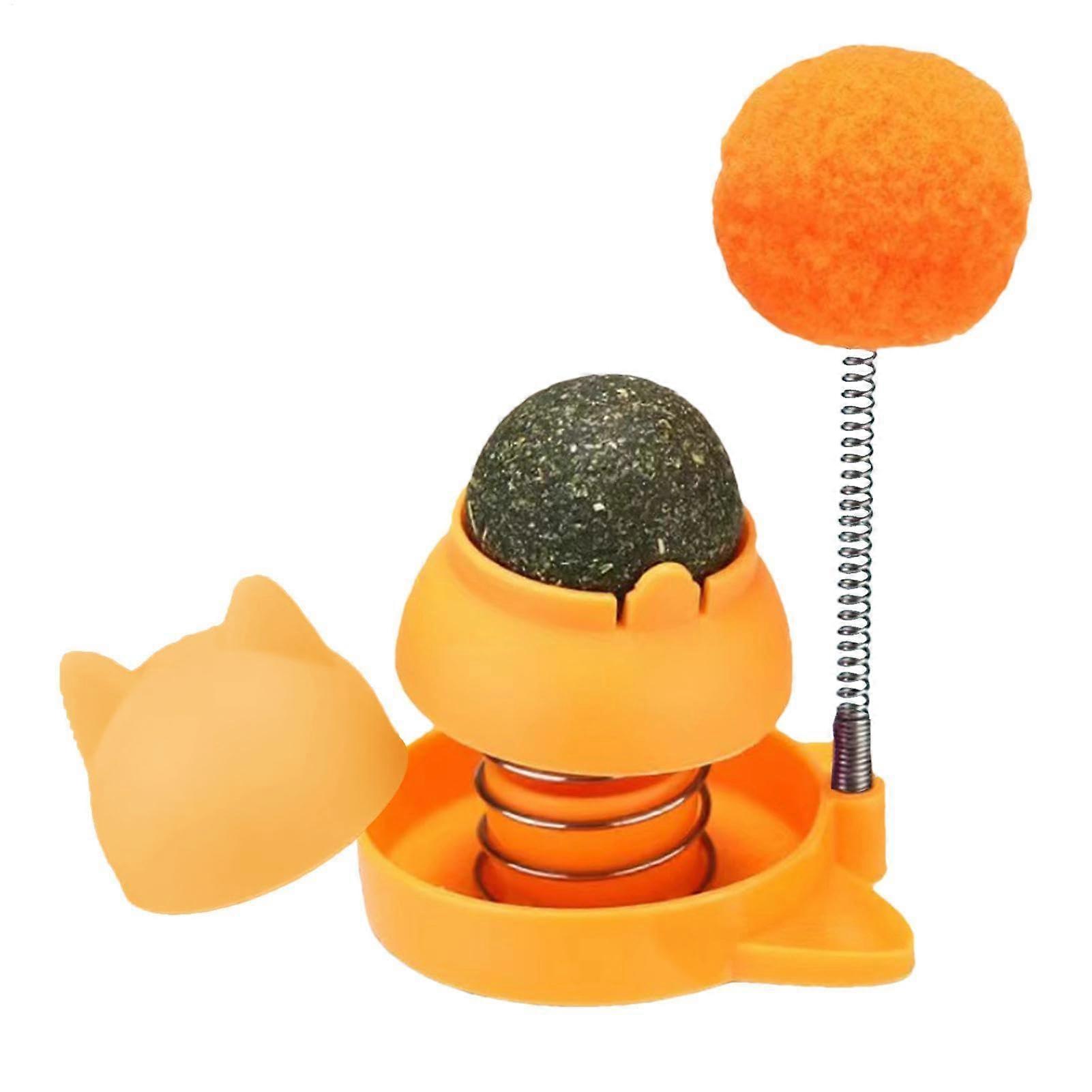 Generic Cat Balls for Cats  Edible Cat Bubbles and Balls Stick to the Wall for Licking Cat Teeth and Sweets for Cat Walls  Orange