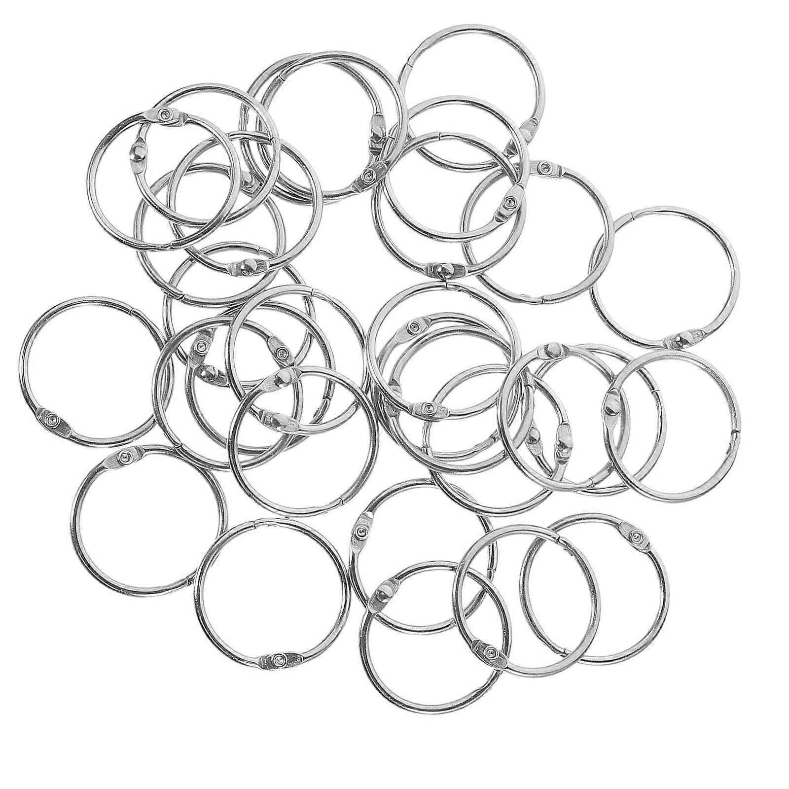 Book Binder Rings Locking Mechanism Diy Crafting Home 50Pack