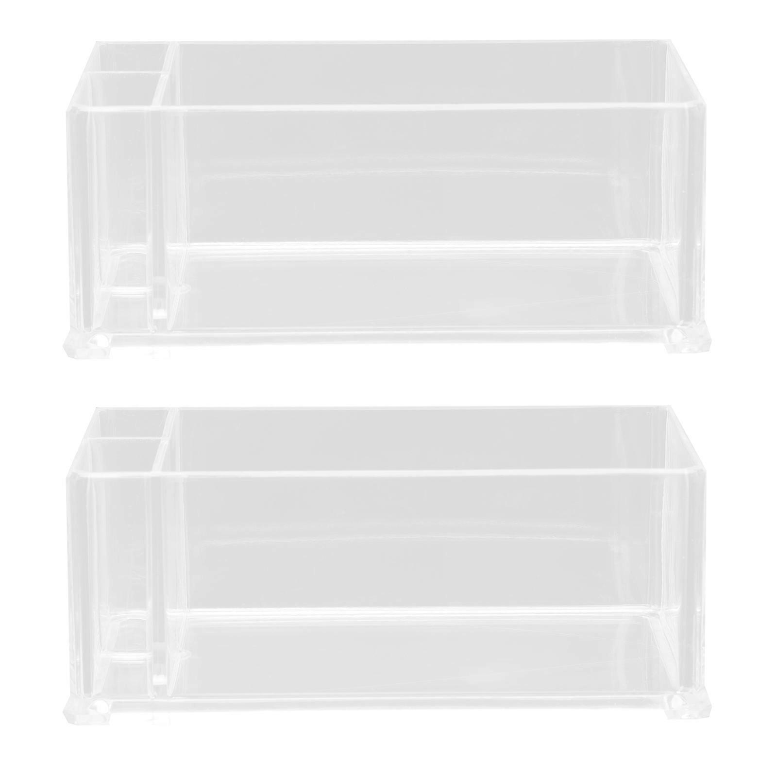 Table Napkin Holders Square Tissue Box Desktop Use 14.2x8.3cm Simple Style 2Pcs