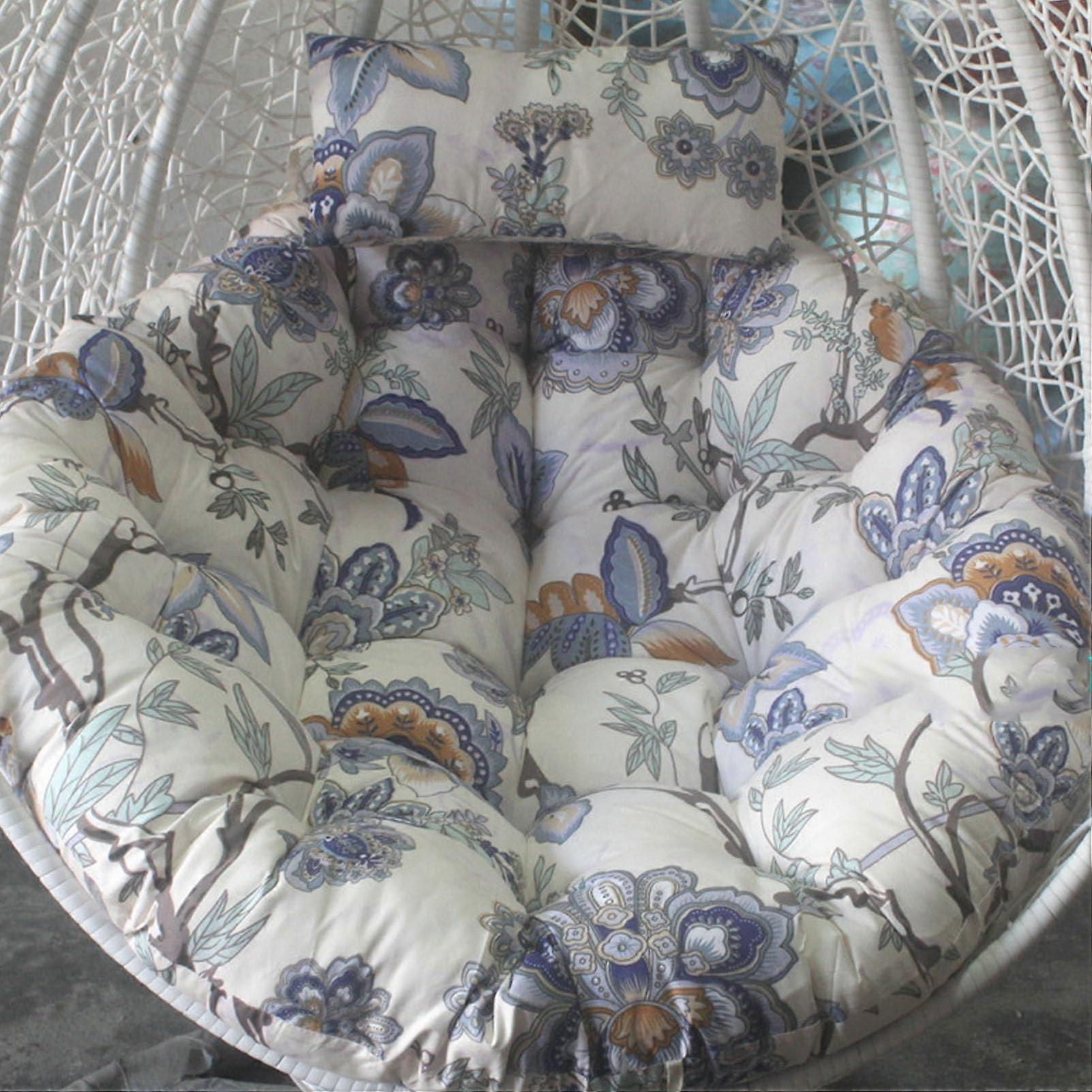 Hanging Egg Chair Cushion 120 cm – Rattan Hammock Pad with Removable Zipper for Indoor and Outdoor