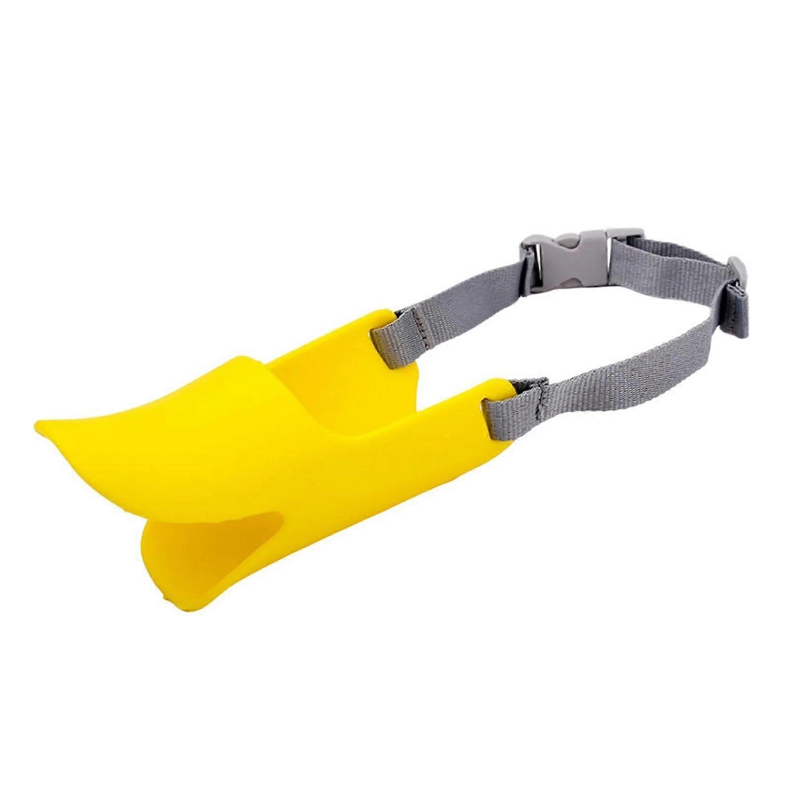 Silicone muzzle, antibarking, adjustable strap for dogs, stops biting, washable (L).