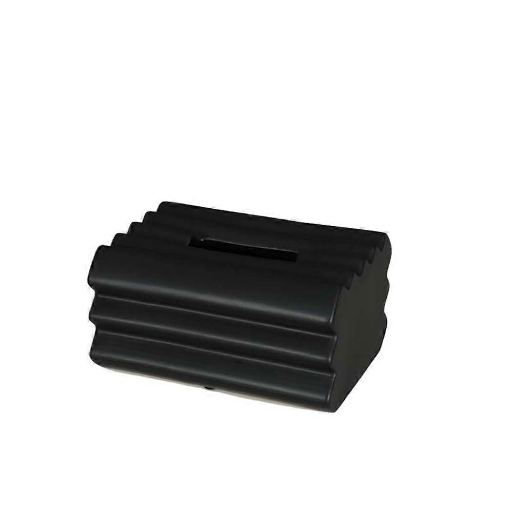 Tissue box cover, tissue box, ceramic strip, for living room, coffee table, desk, decorative tissue holder in the living room (black)