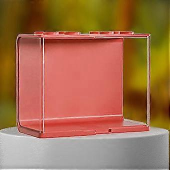 Vetrina per bambole ABS Trasparente Impilabile Trasparente Scatola di Visualizzazione Supporto per Giocattolo Supporto per Mini Figure Da Collezione Grande Rosso