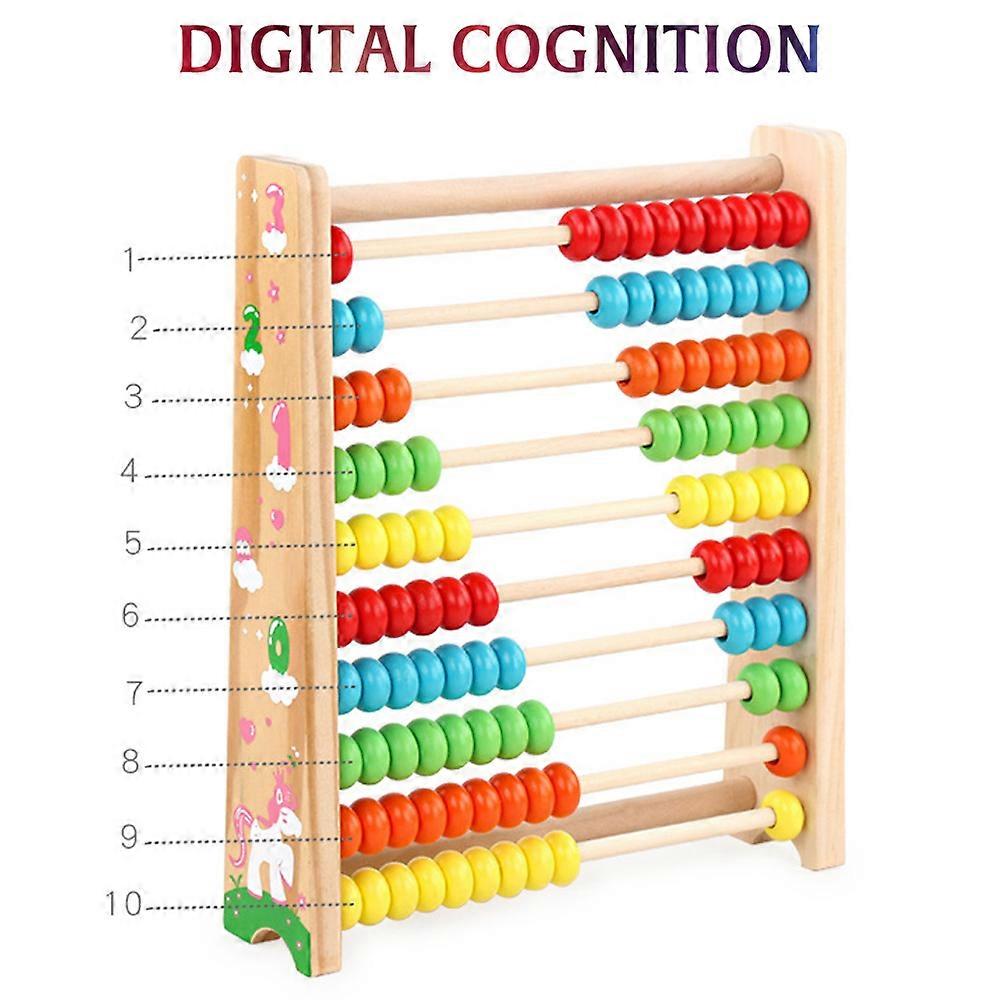 Abacus Math Wooden Toy Numbers Educational Game Perfect Toddler Logical Thinking Toys Enlightenment Training Aid