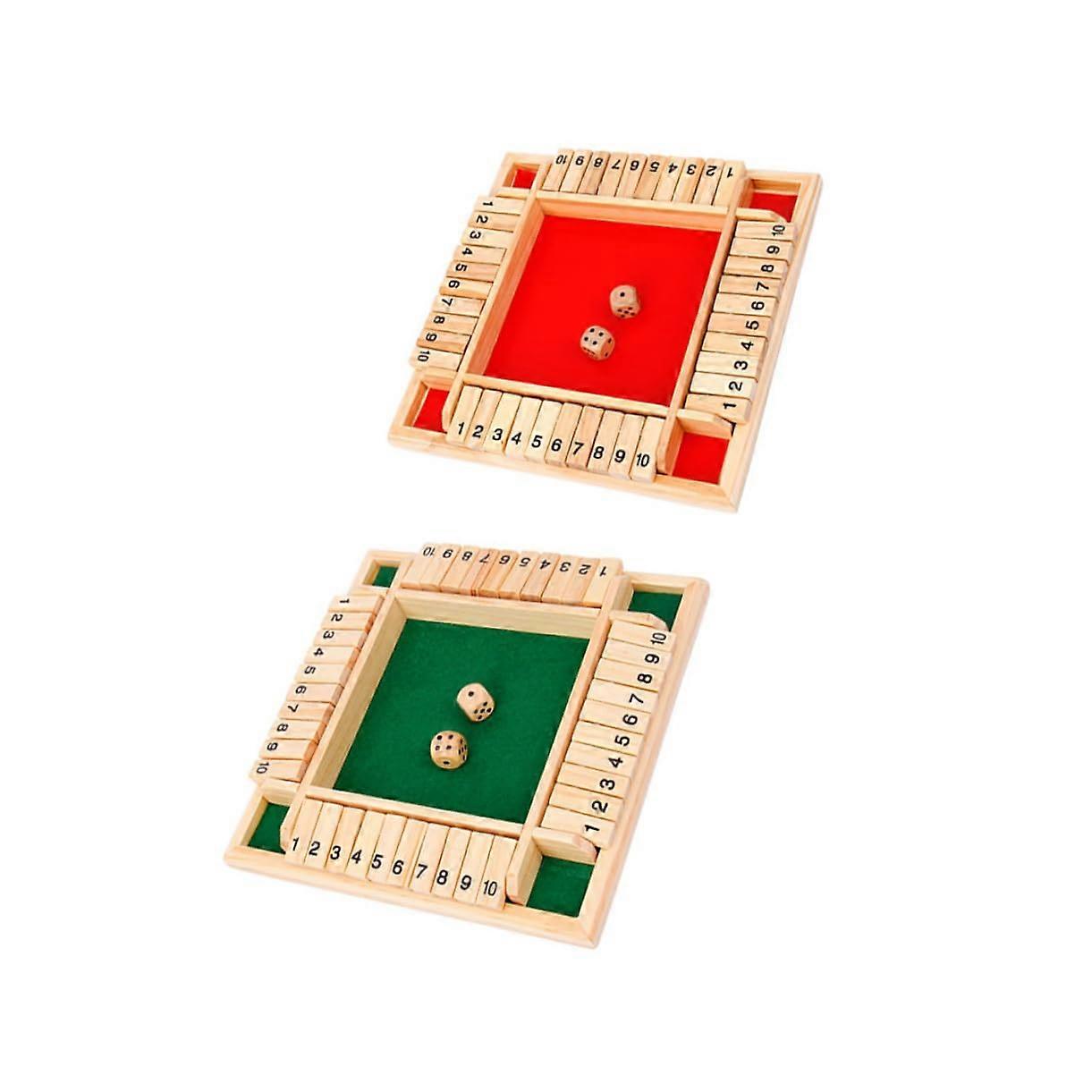 Game Board Dice Drinking Props One Set Wooden Green Wood For Drinking Games