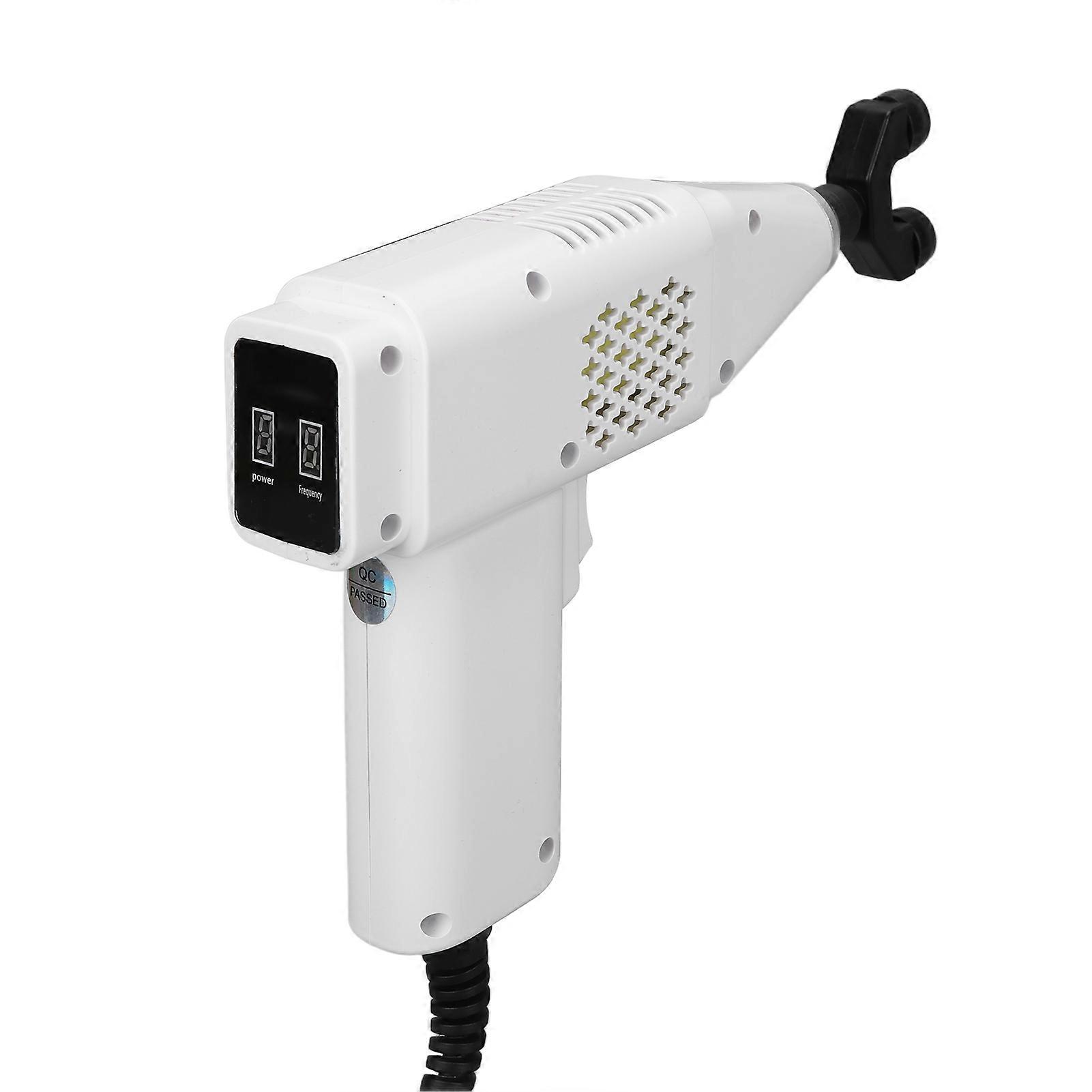 Electric Chiropractic Adjusting Instrument 4 Therapy Heads 9 Strength Spine Massager Corrector Tool 100‑240V EU Plug