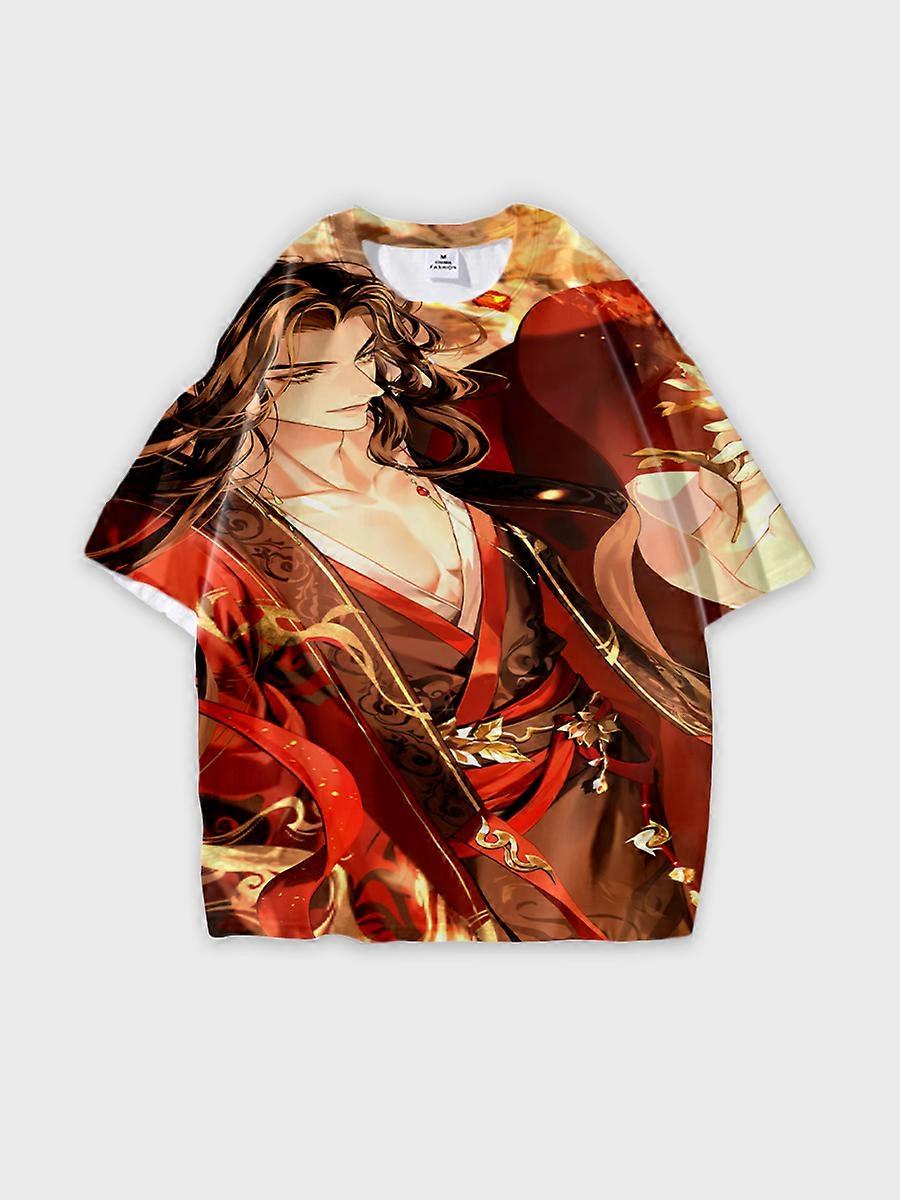 T-shirt round neck book Role Pattern loose short sleeve JW1084