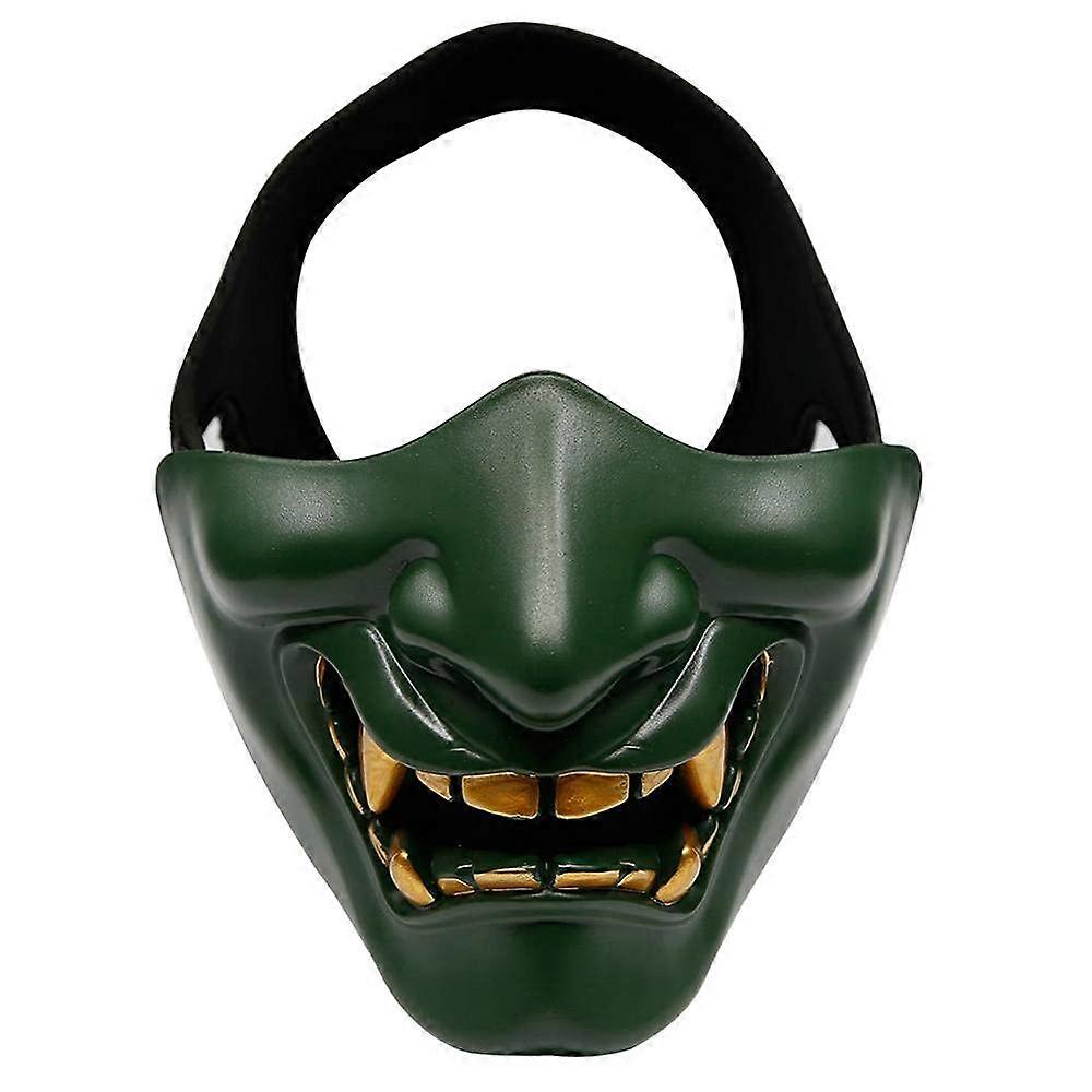 Helmet Mask Half Face Mask for Airsoft Paintball CS Game Hunting Cosplay MA-91-OD Green Color Lightweight Design