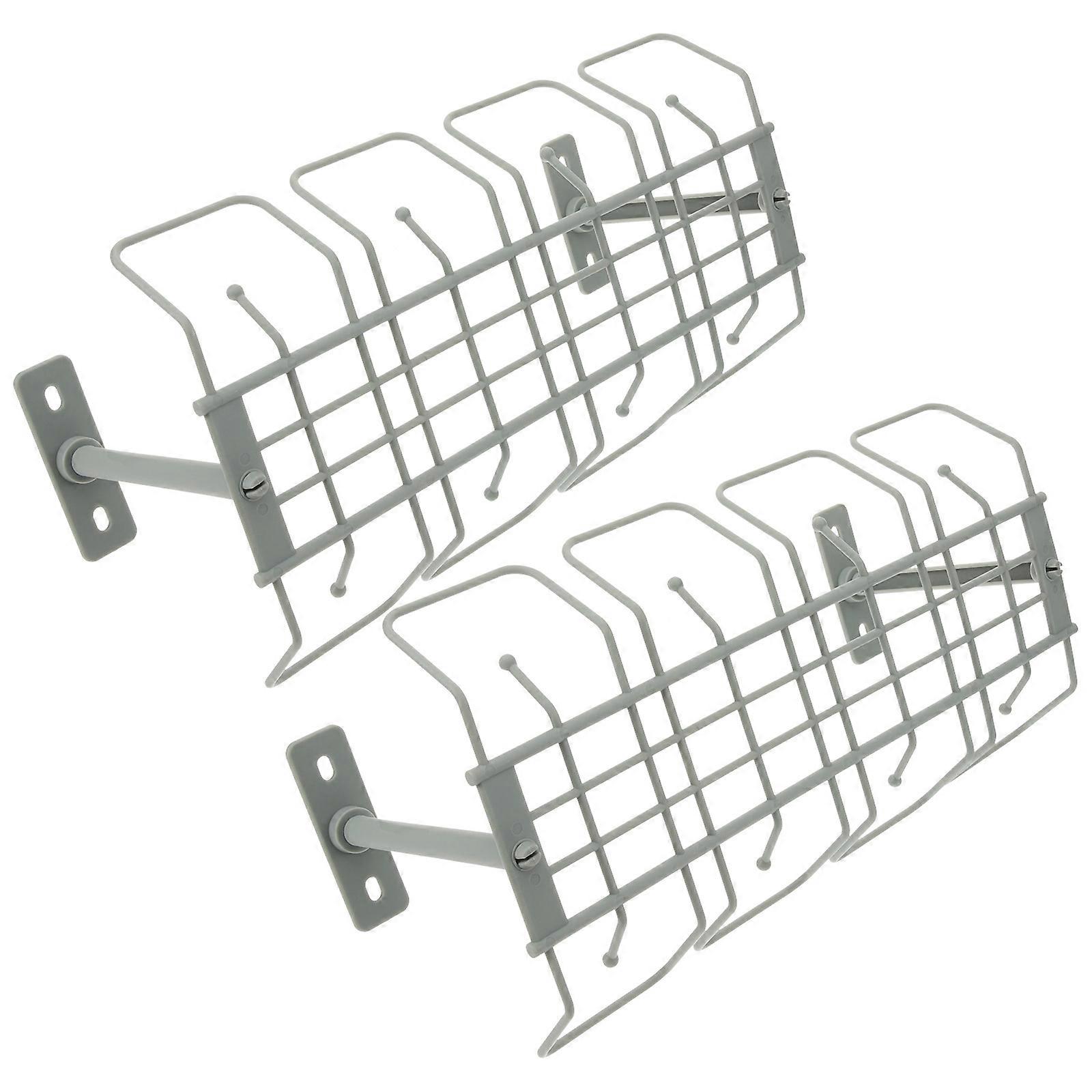 Desk Cord Holder Under Desk Cable Management Tray Plastic 11.8×6.7×5.1in Power Strip Storage Hanging Basket 2Pcs
