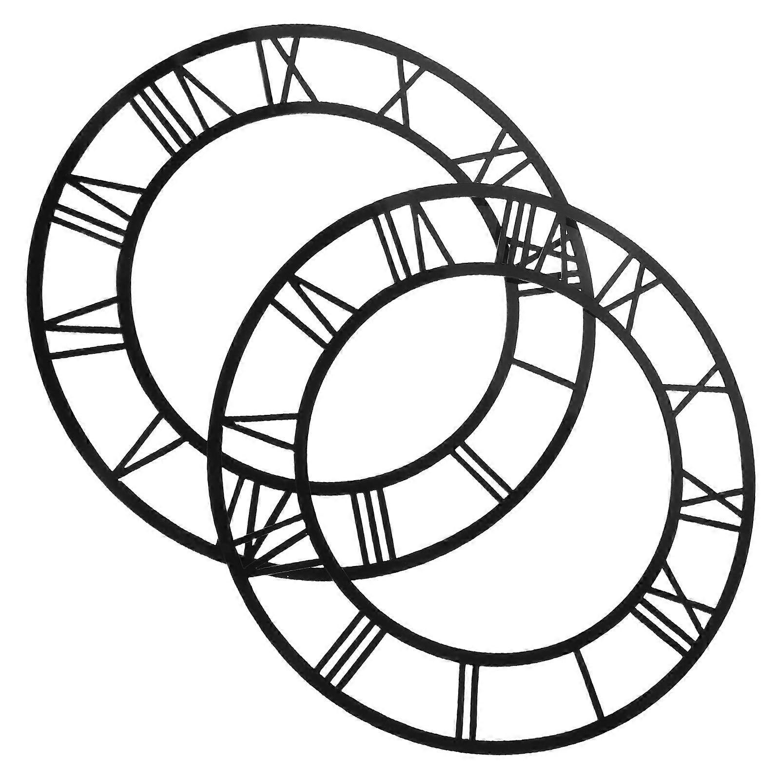 Acrylic Mirror Wall Clock Stickers, Self Adhesive Round Decals for Living Room, Office, Entryway – Roman Style Clock Decoration