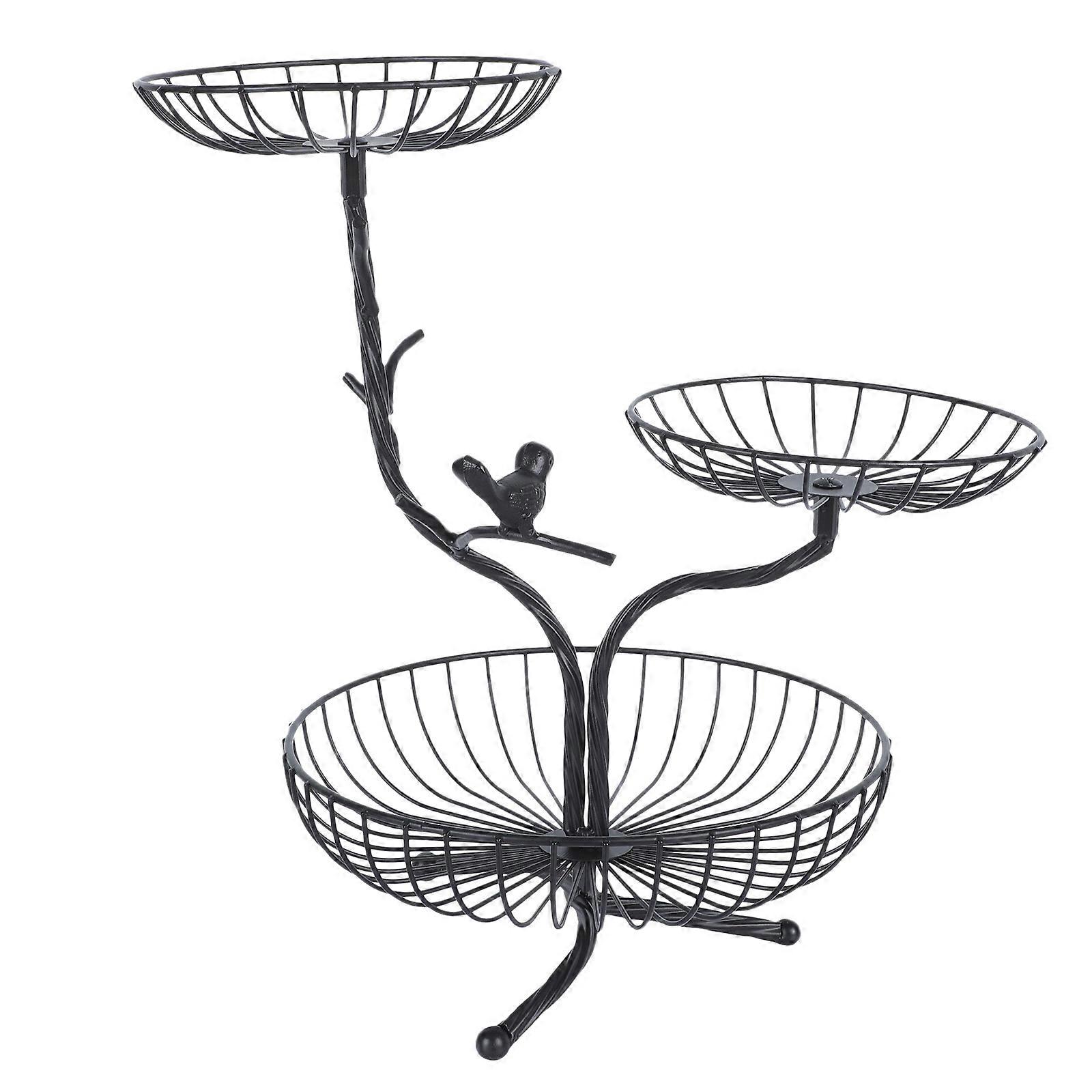 1PC Three Layer Iron Storage Basket for Multi Purpose Fruit and Vegetable