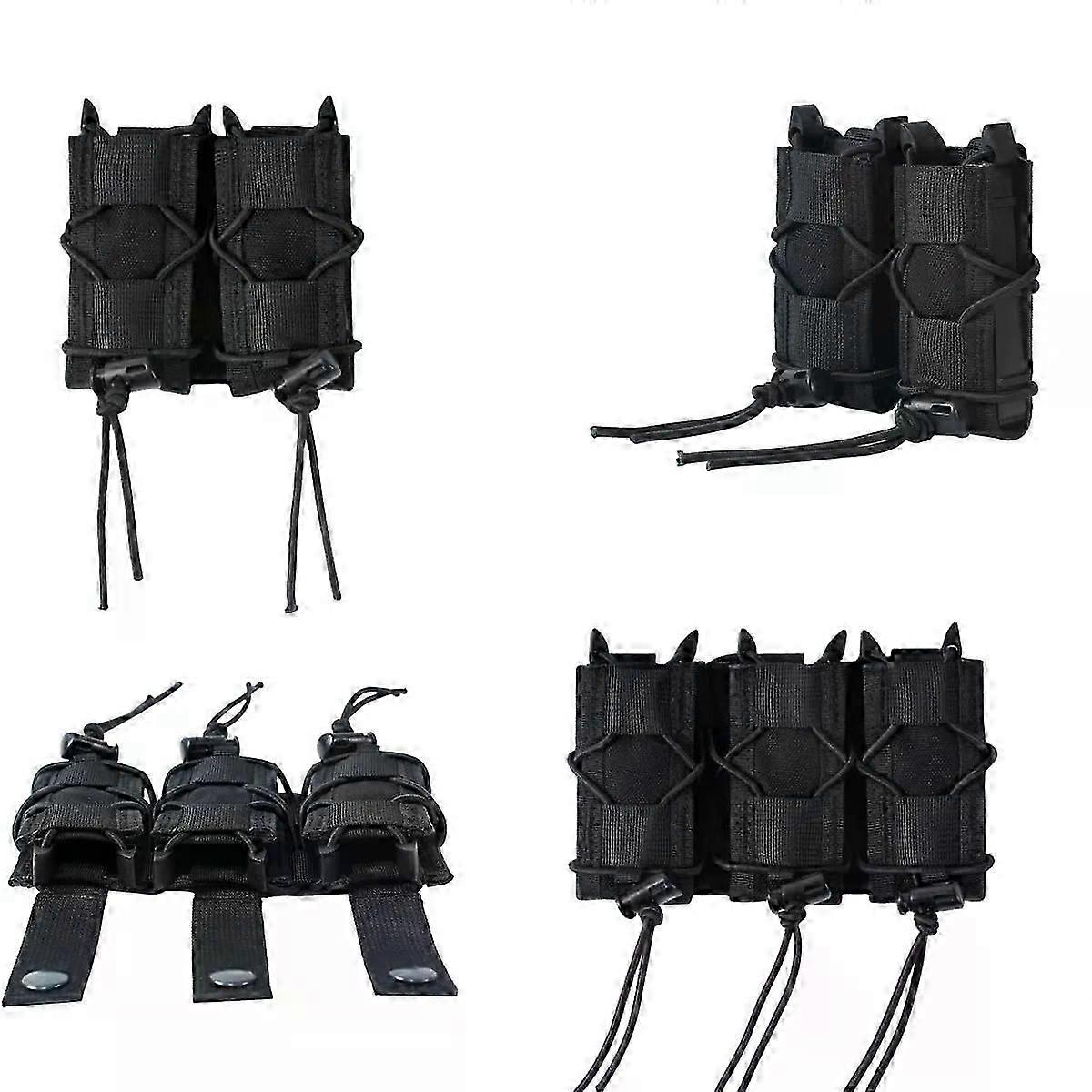 Molle Pistol Mag Pouch Double/Triple Stack Magazine Fit For 9mm/40 Calibers 45acp Glock S&W M&P Sig 226/229 and Springfield 1911