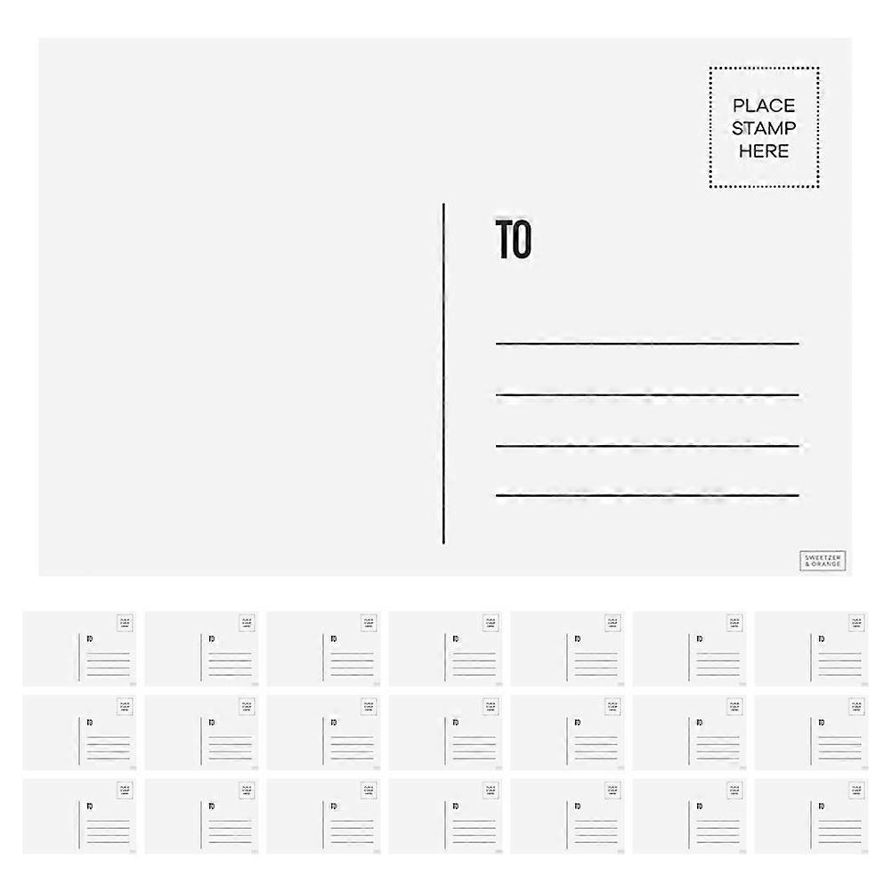 Blank Postcards White Kraft Paper for Mailing 50 Sheets for DIY Invitations