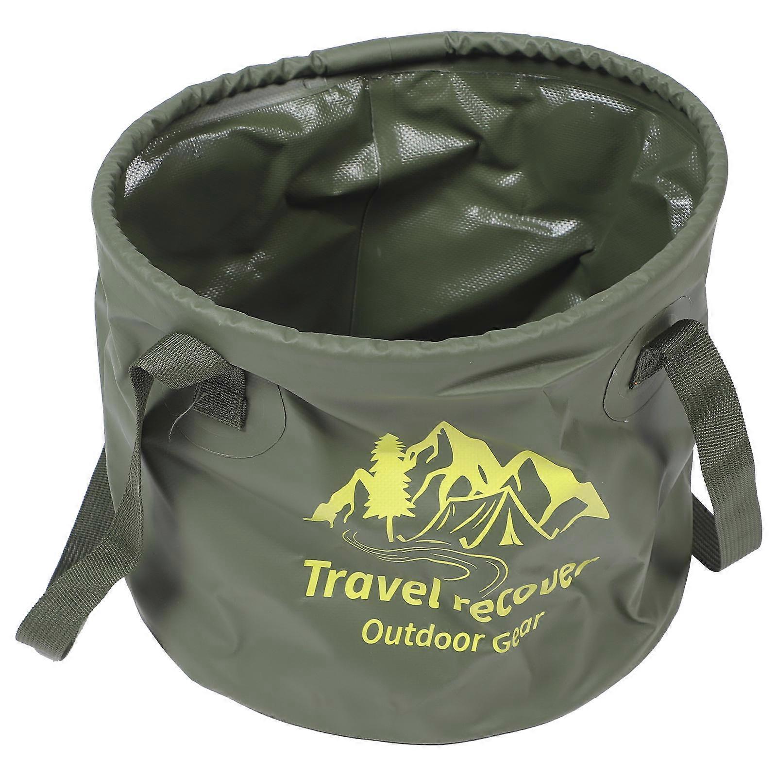 Professional Foldable Water Bag for Camping with PVC Material and Mesh Cloth Green Color 7.87x5.91x3.94 Inches