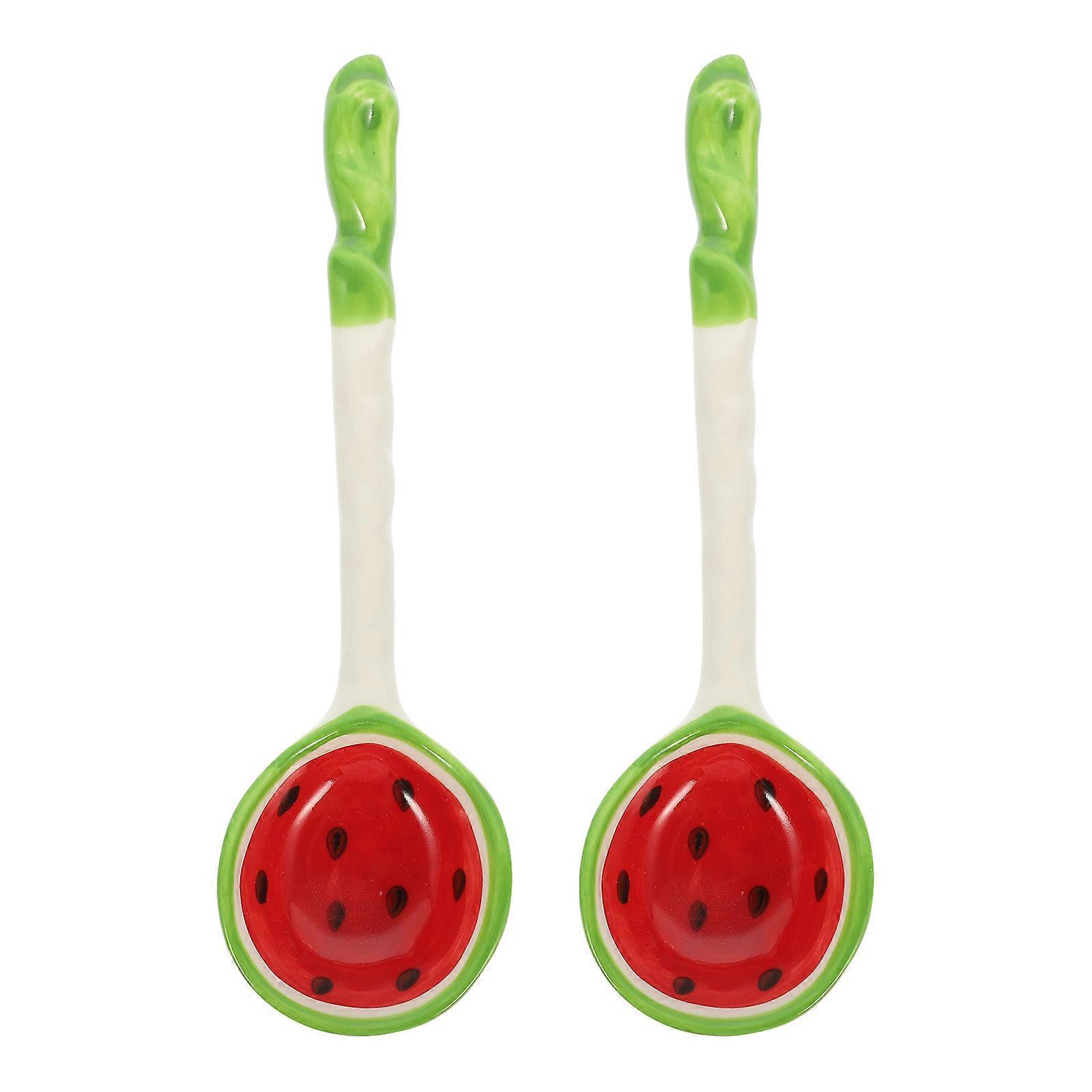 Watermelon Design Spoons Restaurant Use 2Pcs