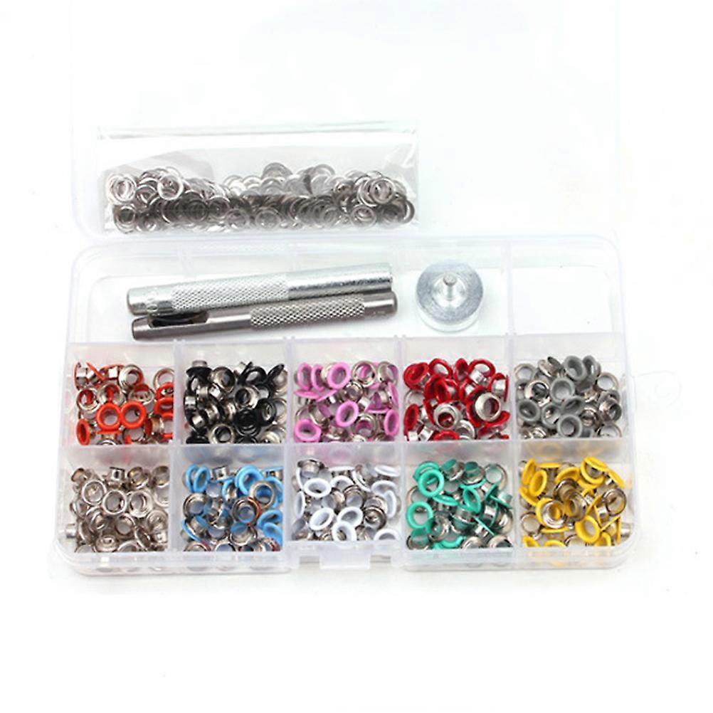 Metal Grommet Kit Eyelet Button Set for Tents Awnings Canvas 5mm Circular Shape 300Set