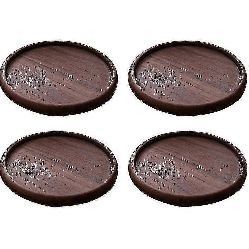 absorbent material Acacia Wood Coasters for Drinks with Non-Slip Base