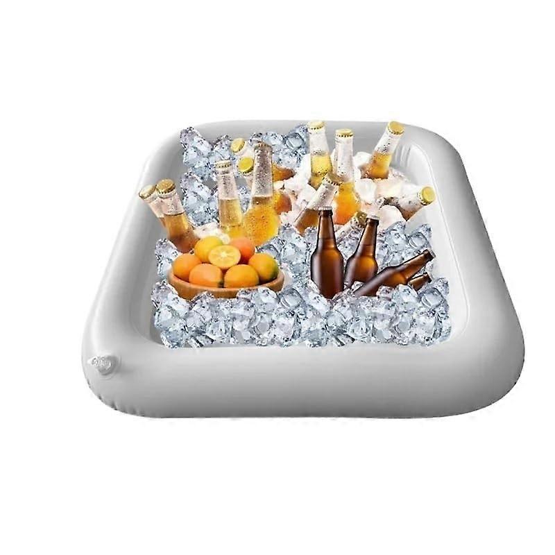 Pool Getränkehalter Aufblasbar 1 Stück Iced Tablett Schwimmbad Eisvorratsbehälter Obstgetränke Eimer für Pool-Party