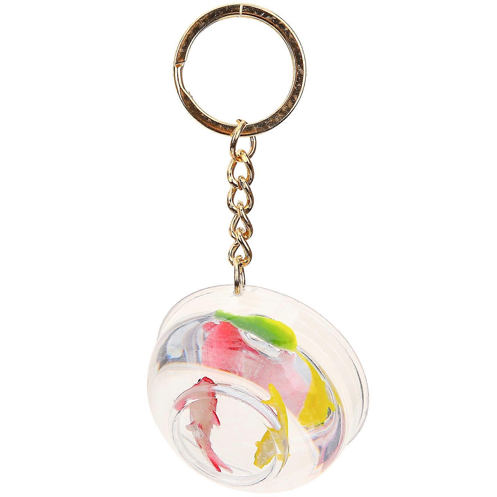 Goldfish Keychain for Decor Multi Plastic Cool Fish Pendant Key Ring Accessories for Bags and Keys