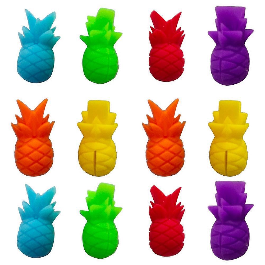12Pcs Silicone Wine Identifier Drinking Cup Markers For Cocktail Parties And Family Gatherings Assorted Drinks
