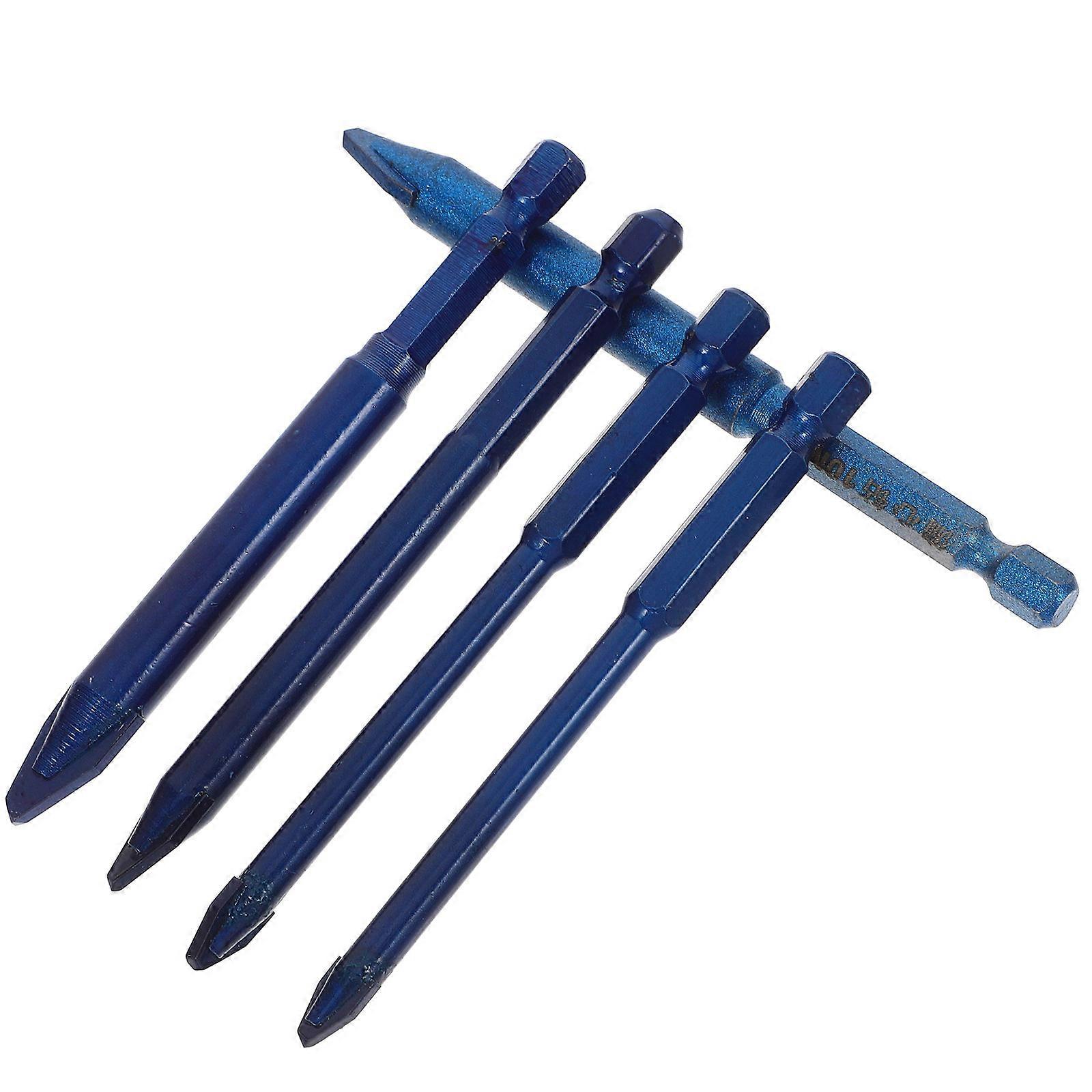 Blue Tungsten Steel Alloy Drill Bit Set with Tilt Head Design for Drilling 5pcs