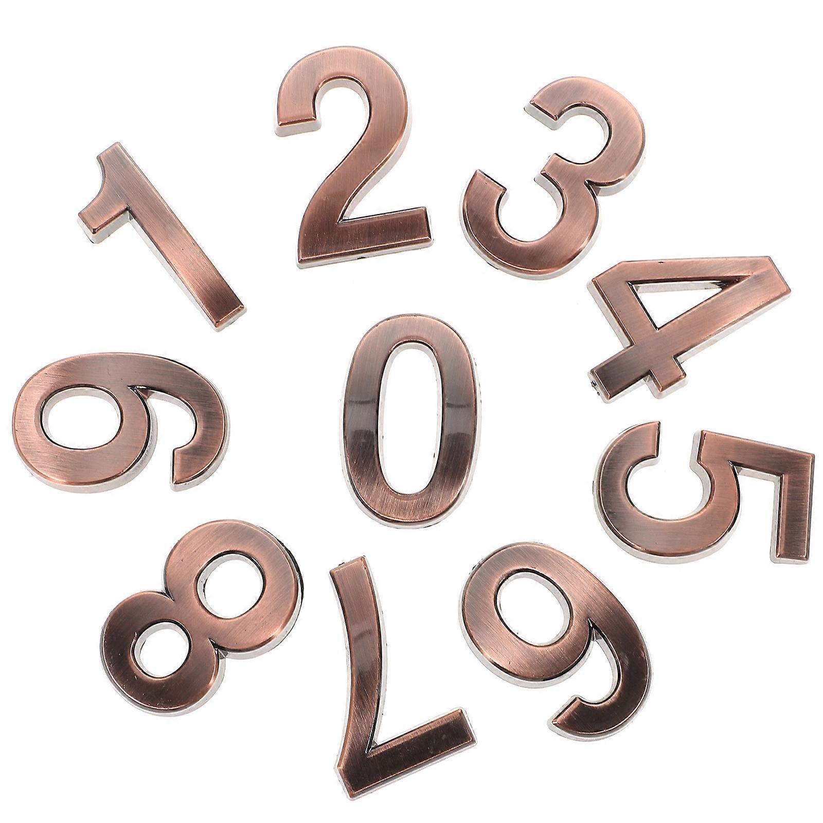 Modern House Numbers with ABS Material and SelfAdhesive Design for Easy Installation Light Brown 0 to 9