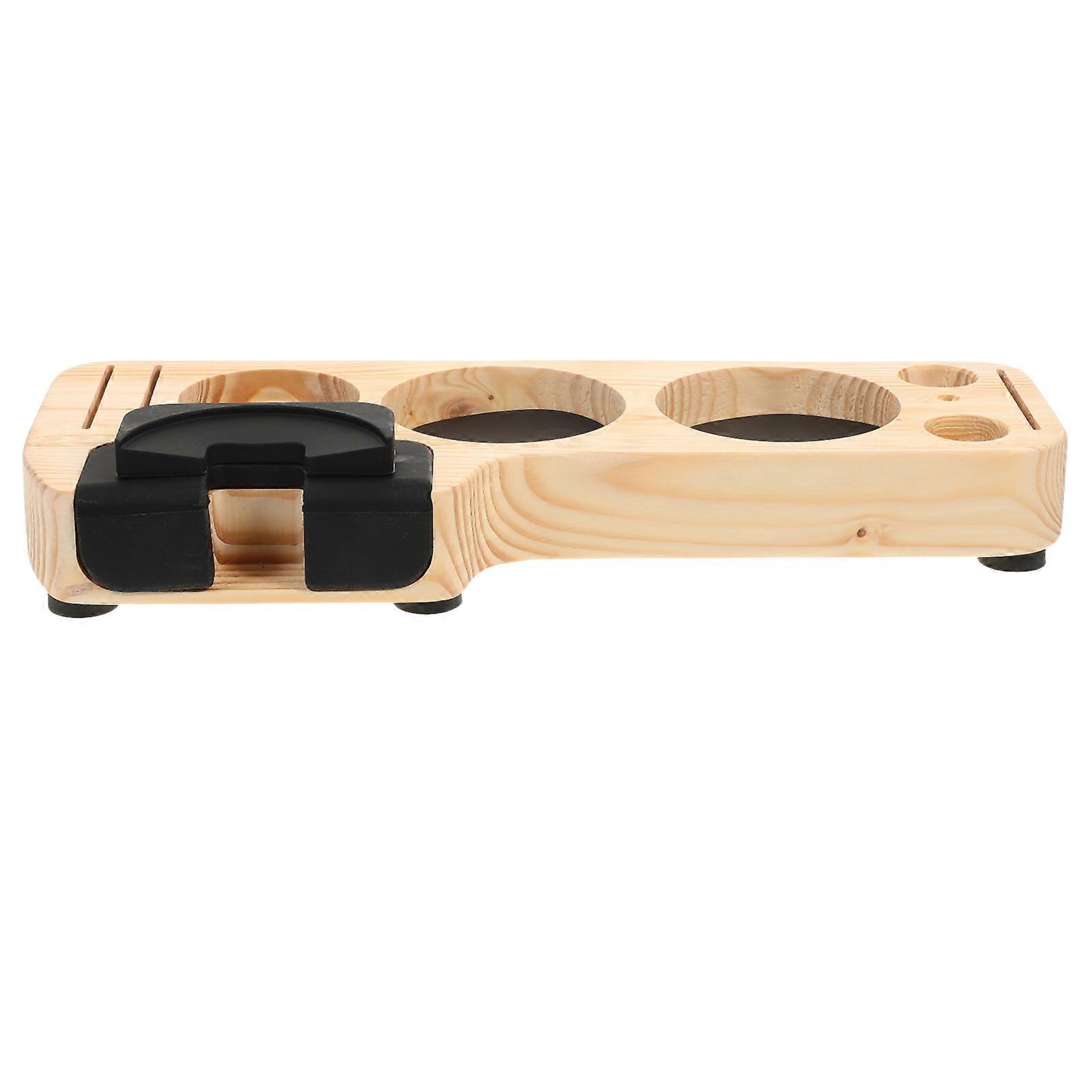 Wooden Coffee Tamper Holder for Home Use Assorted Color Silicone and Wood Material