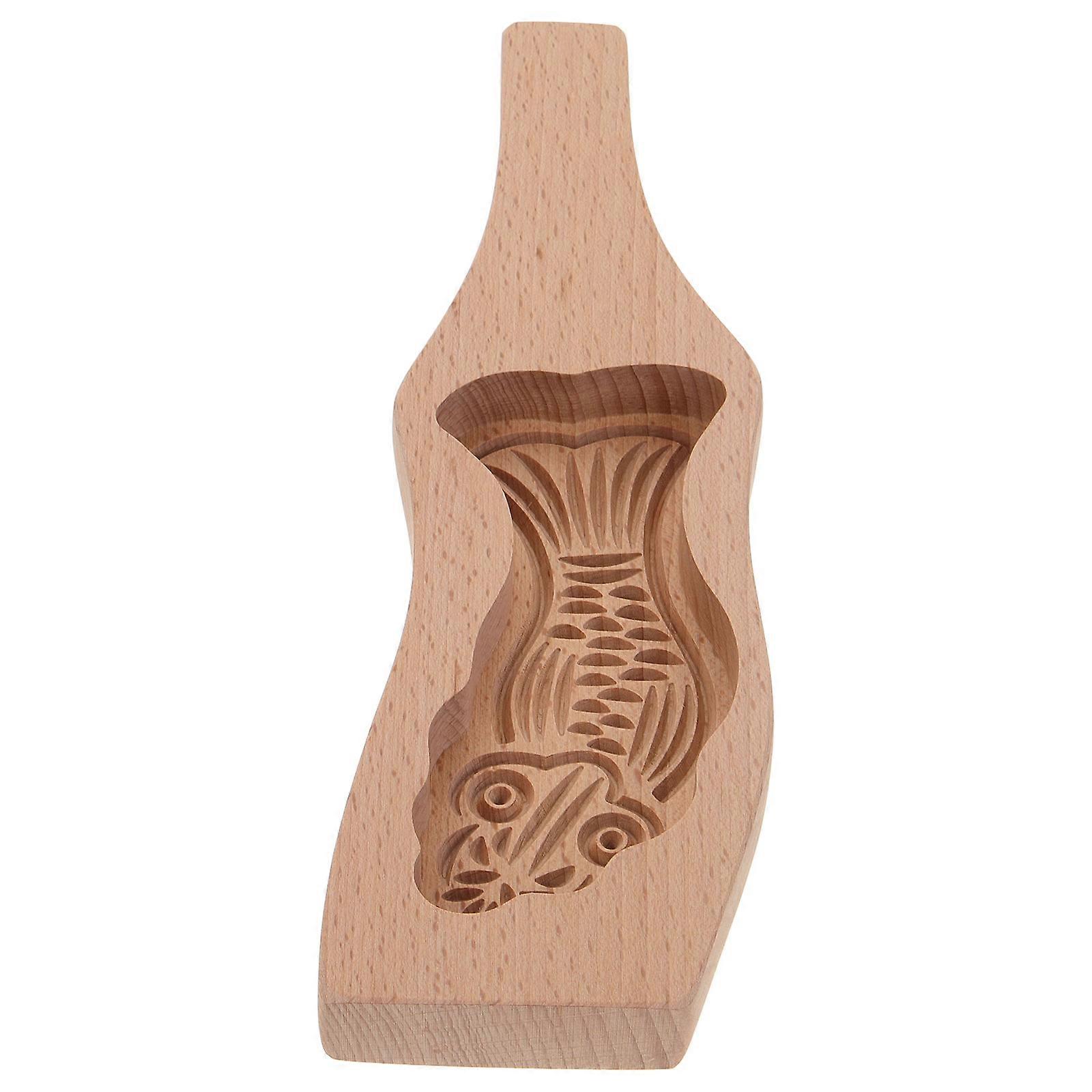 Fish Shape Wooden Cake Mold for Baking Use Perfect for DIY Parties and Special Occasions Khaki Color