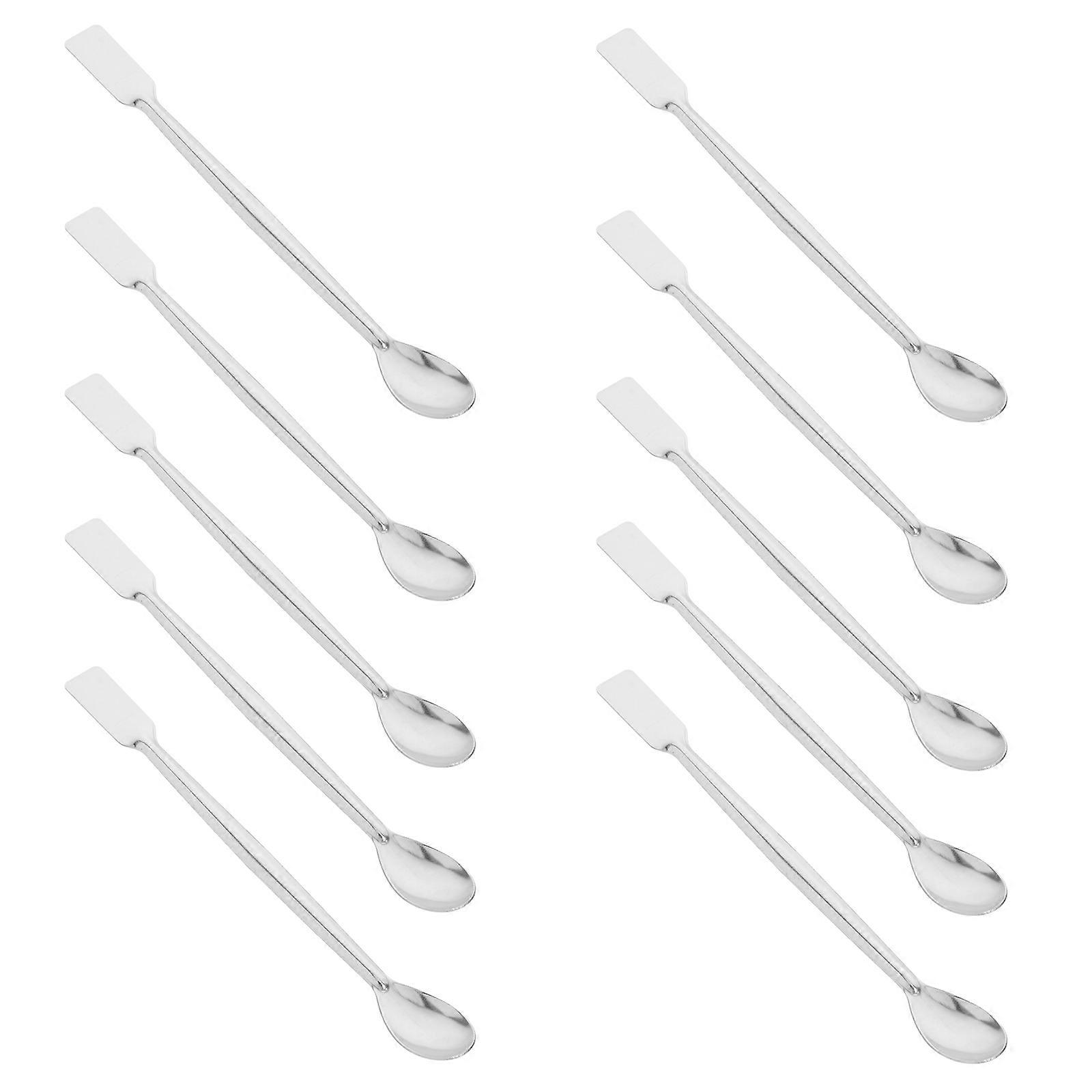 The **10pcs Micro Dispensing Spoon Headed Laboratory Sampling & Stirring Tool** is a set of lab instruments designed for **accurate measurements,