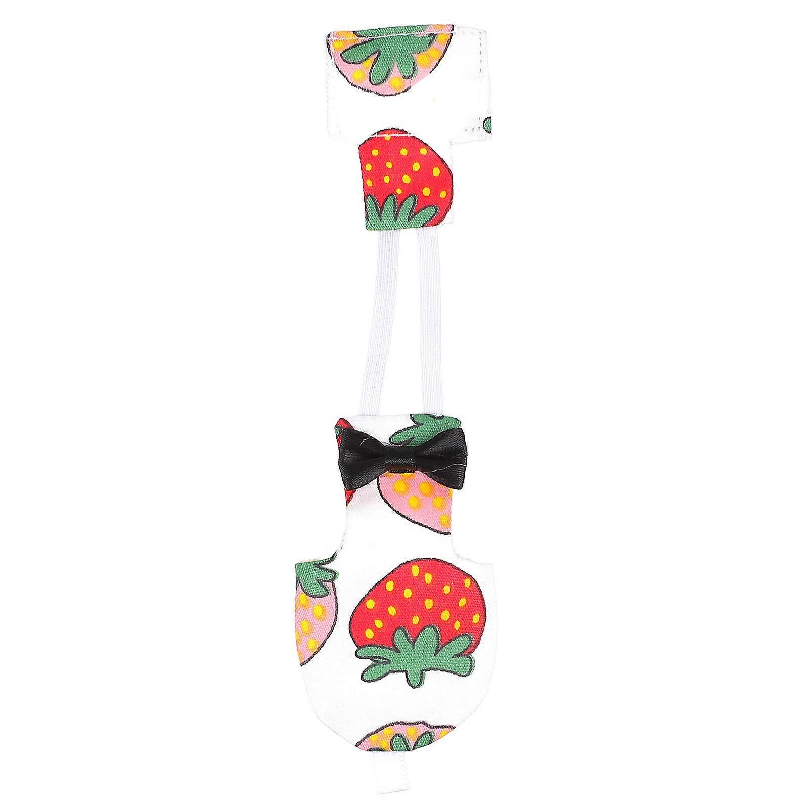 Bird Flight Suit With Strawberry Design Fashion Clothes For Pet Birds Crafted From Cotton Ideal For Outdoor Use 1Set