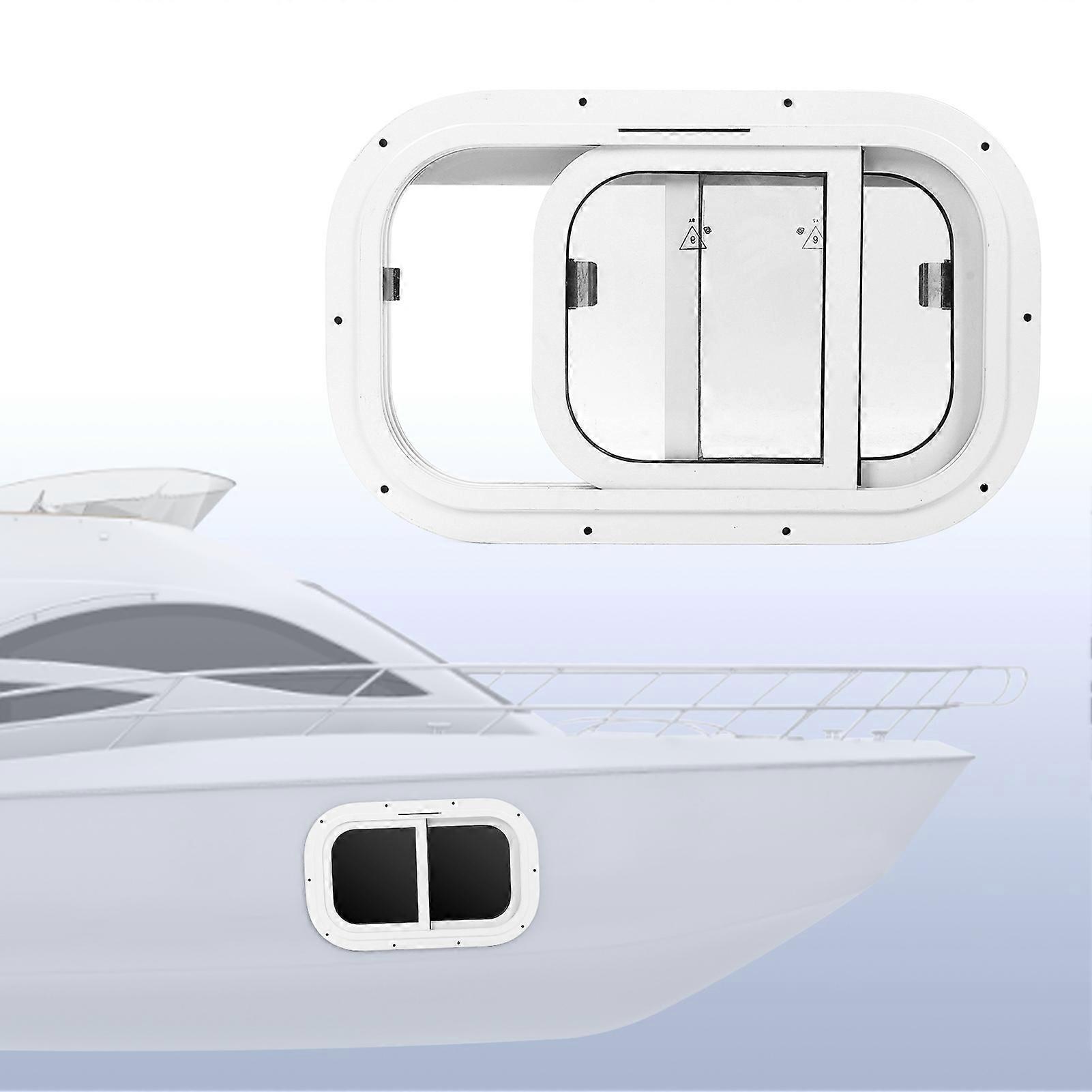 Marine Window 500x300mm Rounded Slide Window Bidirectional Moving Good Sealing High Transparency for Ship Yacht With 80mm Fixed Frame 