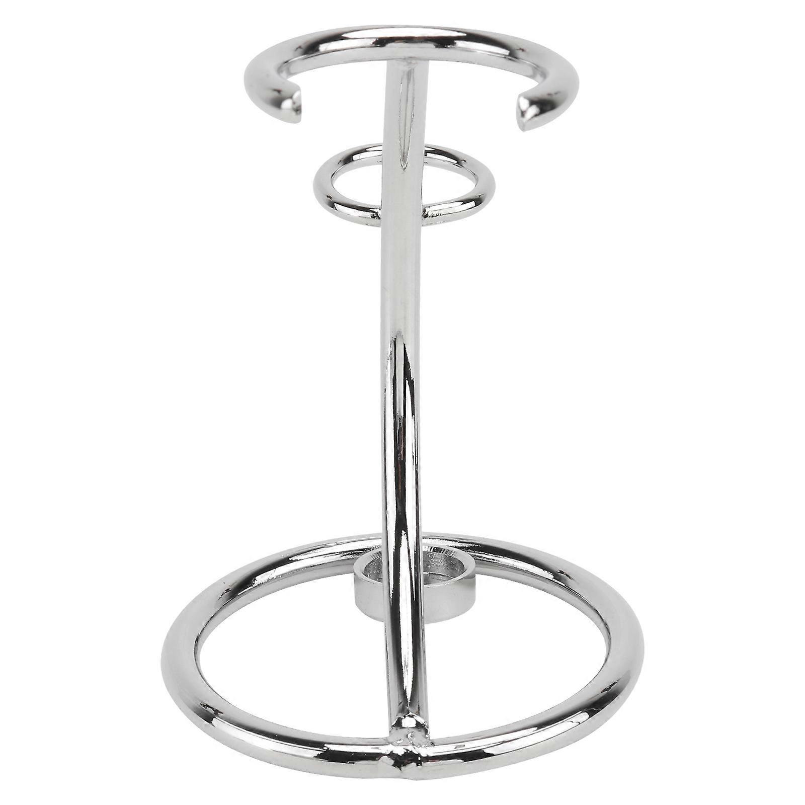 Silver Dual Bracket Shaving Tool Holder for Bathroom Storage Rack Practical Stand