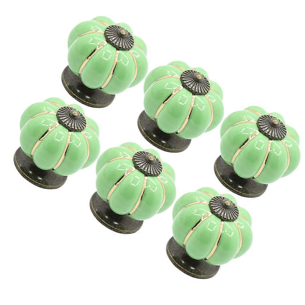 Decorative Cabinet Knobs Classical Pumpkin Design Drawer Pulls Handles 4x4x4cm 6Pcs