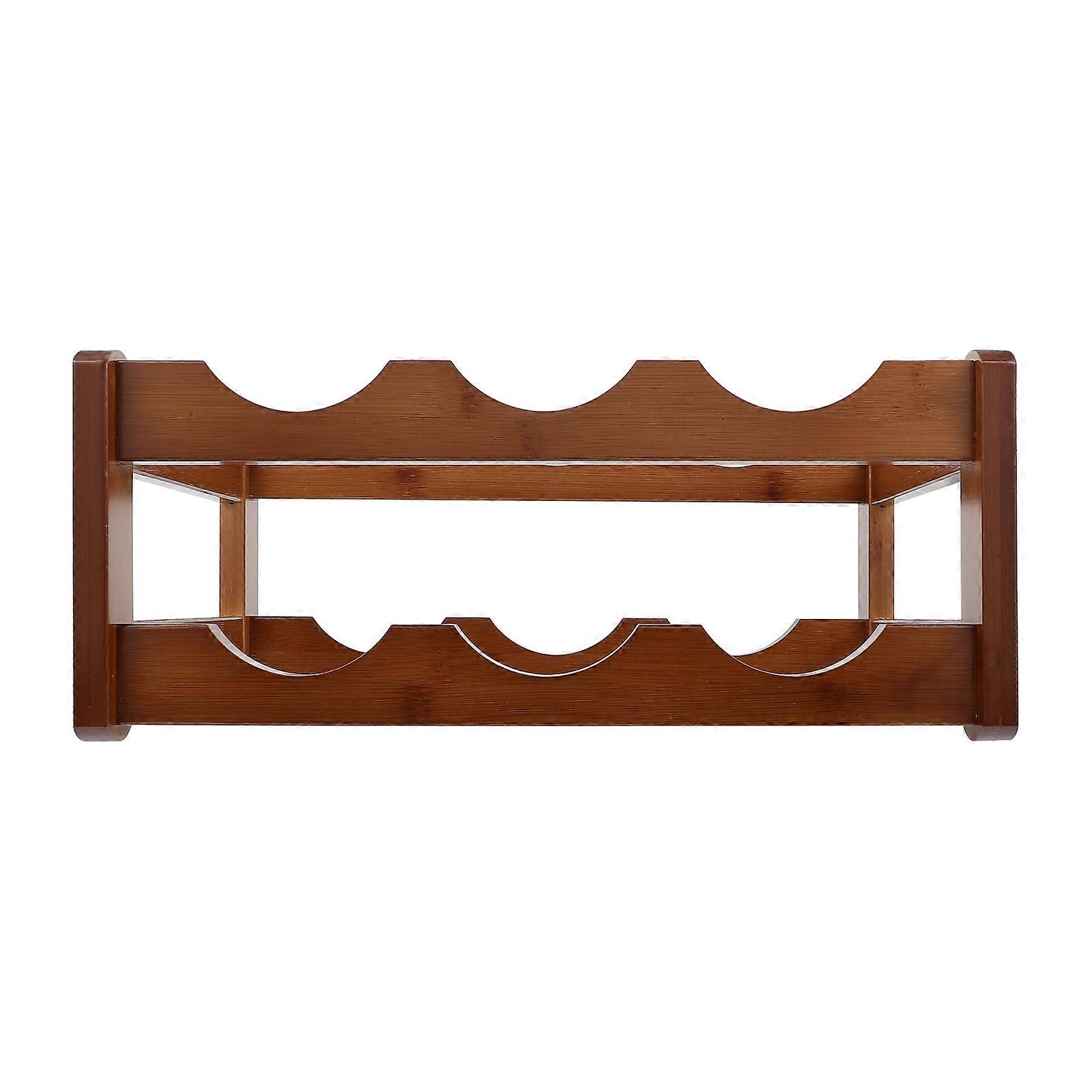 Brown Plastic Wine Rack for Home Use Adds Storage and Style to Your Space 14.5 x 8.2 Inches