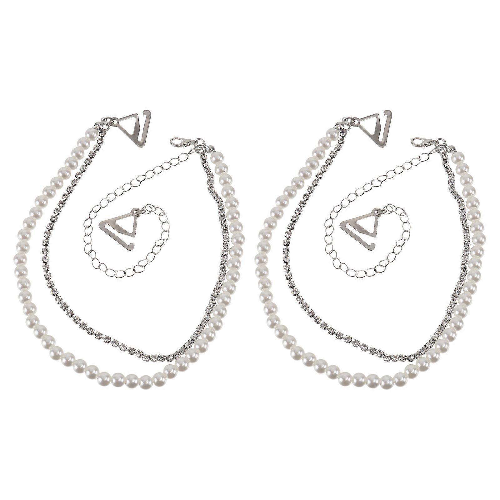 Women'S Rhinestone Straps 2Pack Durable And Stylish Shoulder Straps For Formal Wear With Comfortable Fit