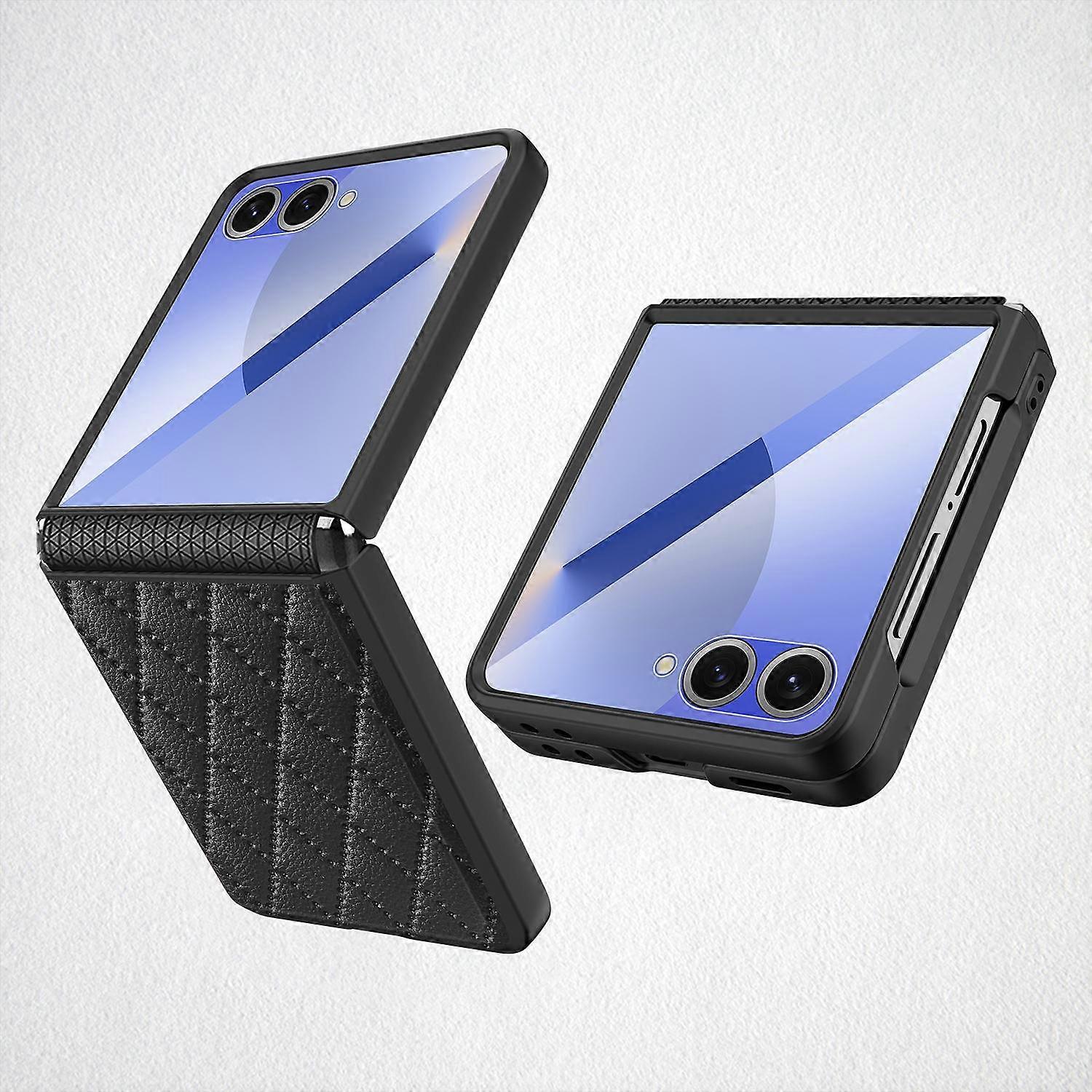 Integrated Full Coverage Diamond Texture Phone Case For Samsung Galaxy Z Flip7 5G