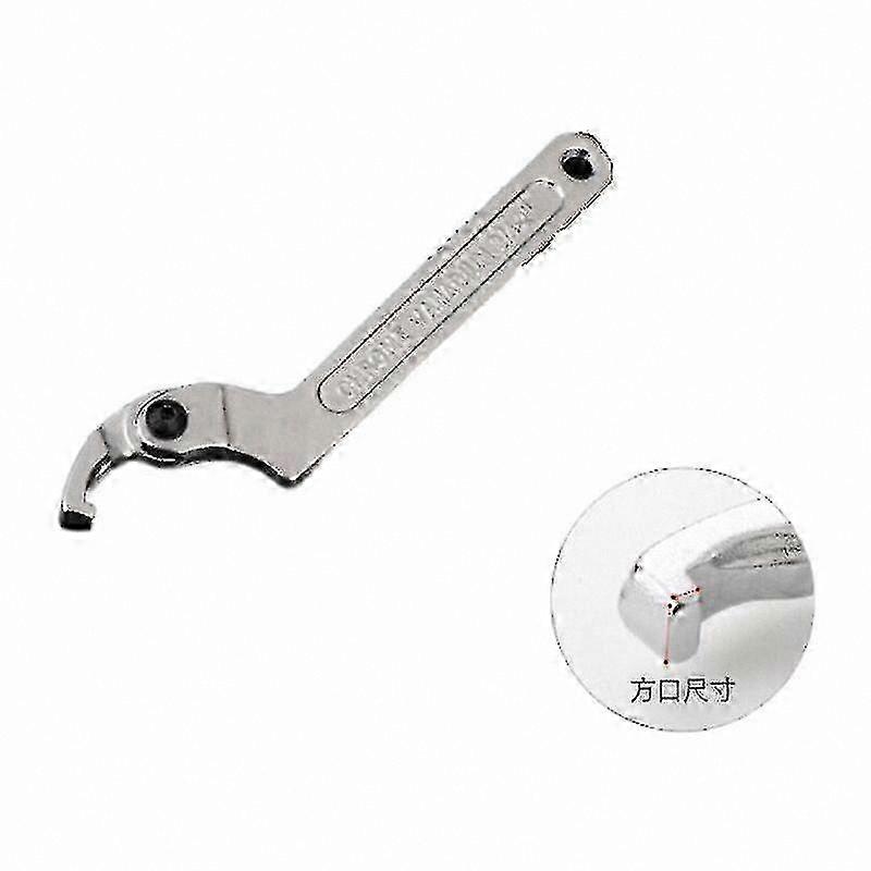Multi-Function Adjustable Wrench with Hook Head for Water Meter Applications