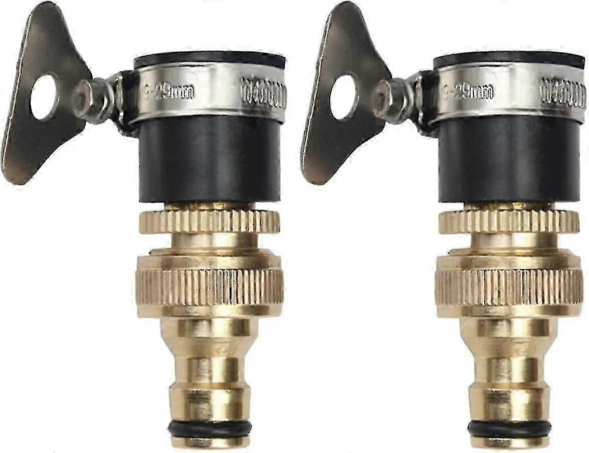 Garden Hose Quick Connect Coupling Fittings (Gold, 2pcs)