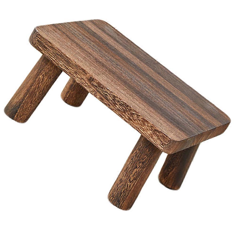 Wooden Step Stool for Adults, Rectangle Foot Stool for Kitchen or Entryway, Multi Purpose Small Stool for Changing Shoes or Resting Feet, High Grade