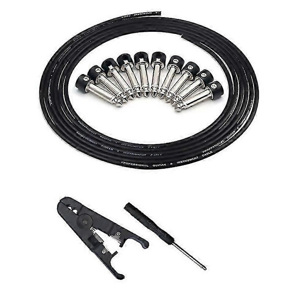 For Solderless Connectors Guitar Cable Diy Guitar Pedal Patch Cable Kit