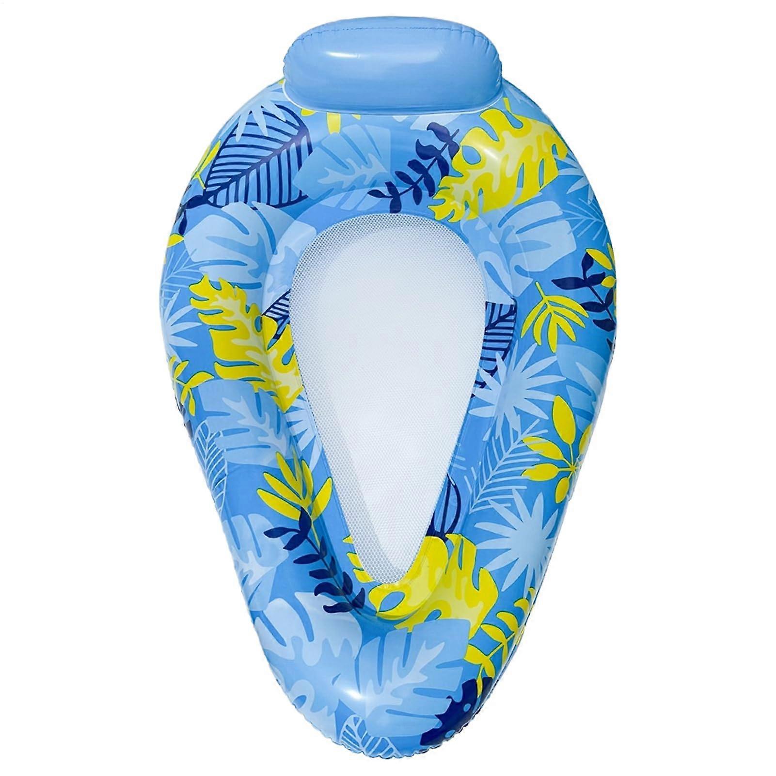 Inflatable Floating Island Lounge Hammock for Adults Lake River Pool Sunbathing Outdoor