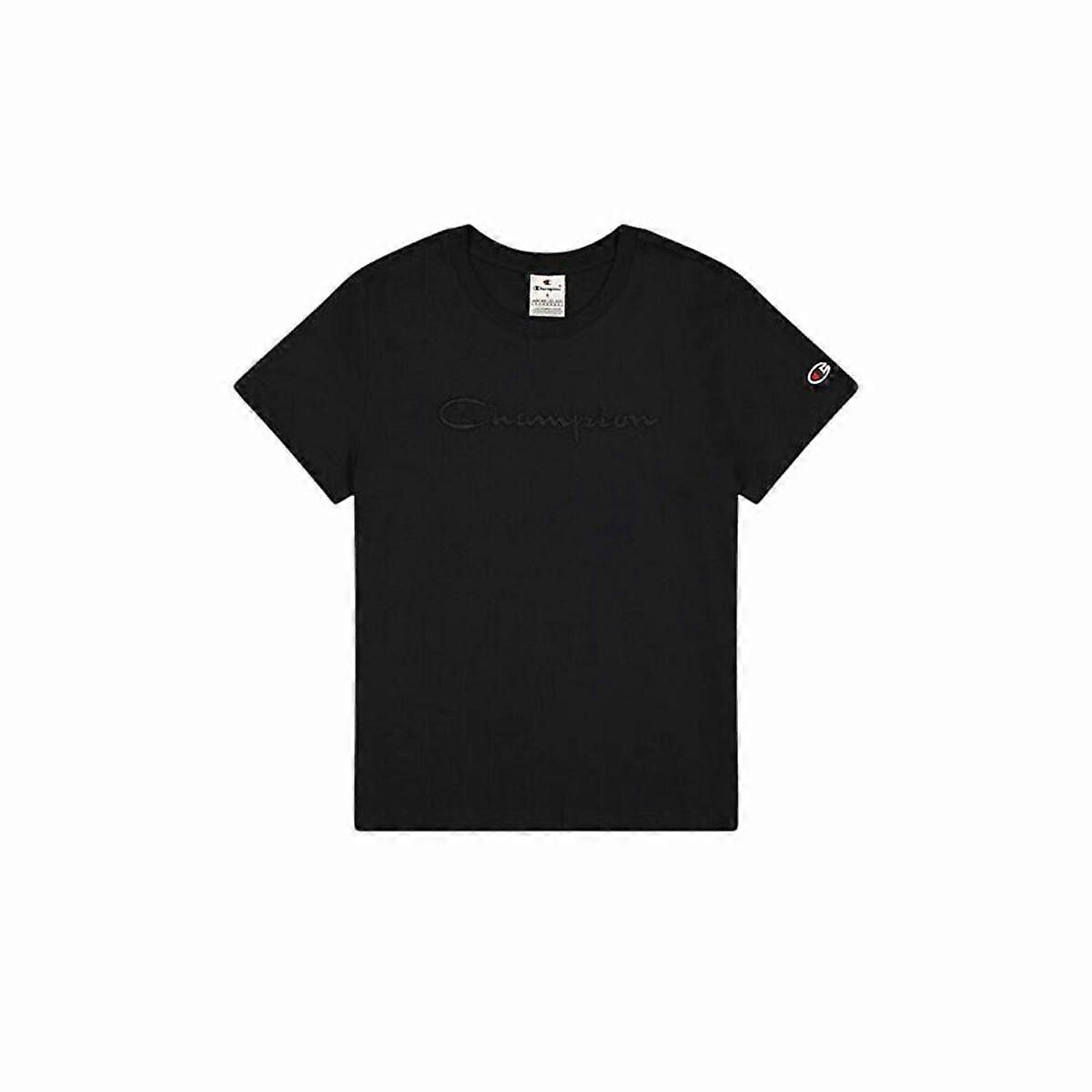 Women’s Short Sleeve T-Shirt Champion Champion Crewneck Black