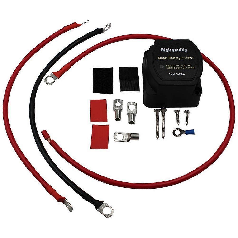 Heavy Duty Dual Battery Isolator For Vehicles Including Cars And Ships With Durable Black Plastic 1 Set
