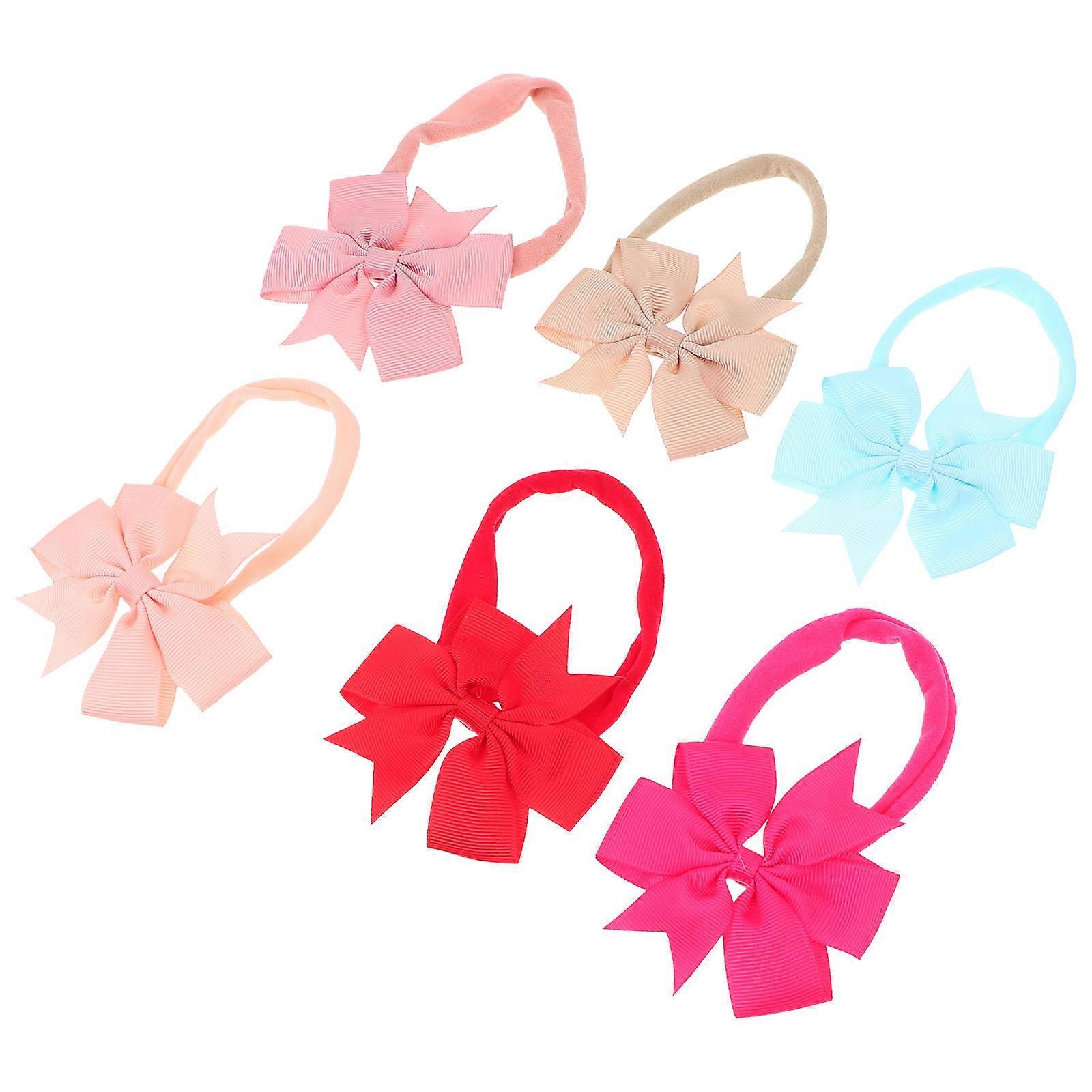 6pcs Elastic Bowknot Hairbands for Stylish Everyday Use – Headbands