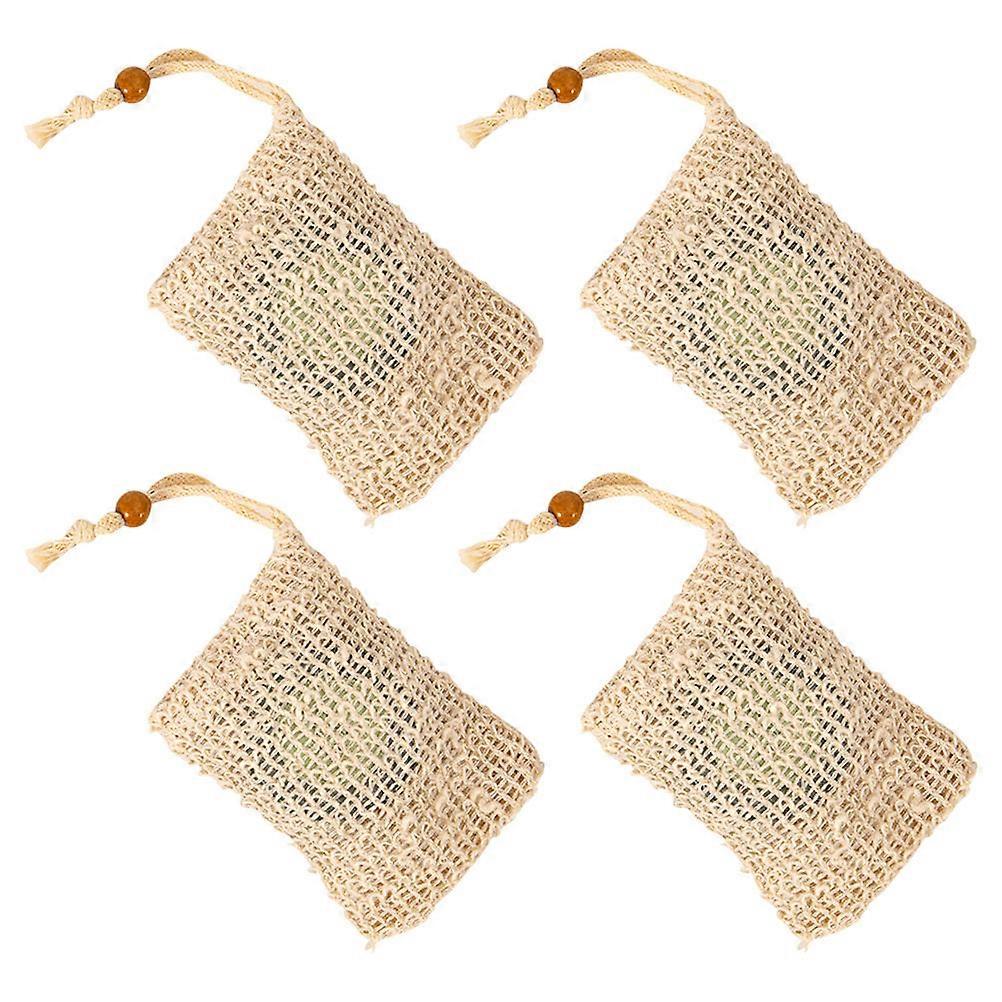 Handmade Soap Net Bags for Foaming 4Pcs Multipurpose Drawstring Soap Pouch
