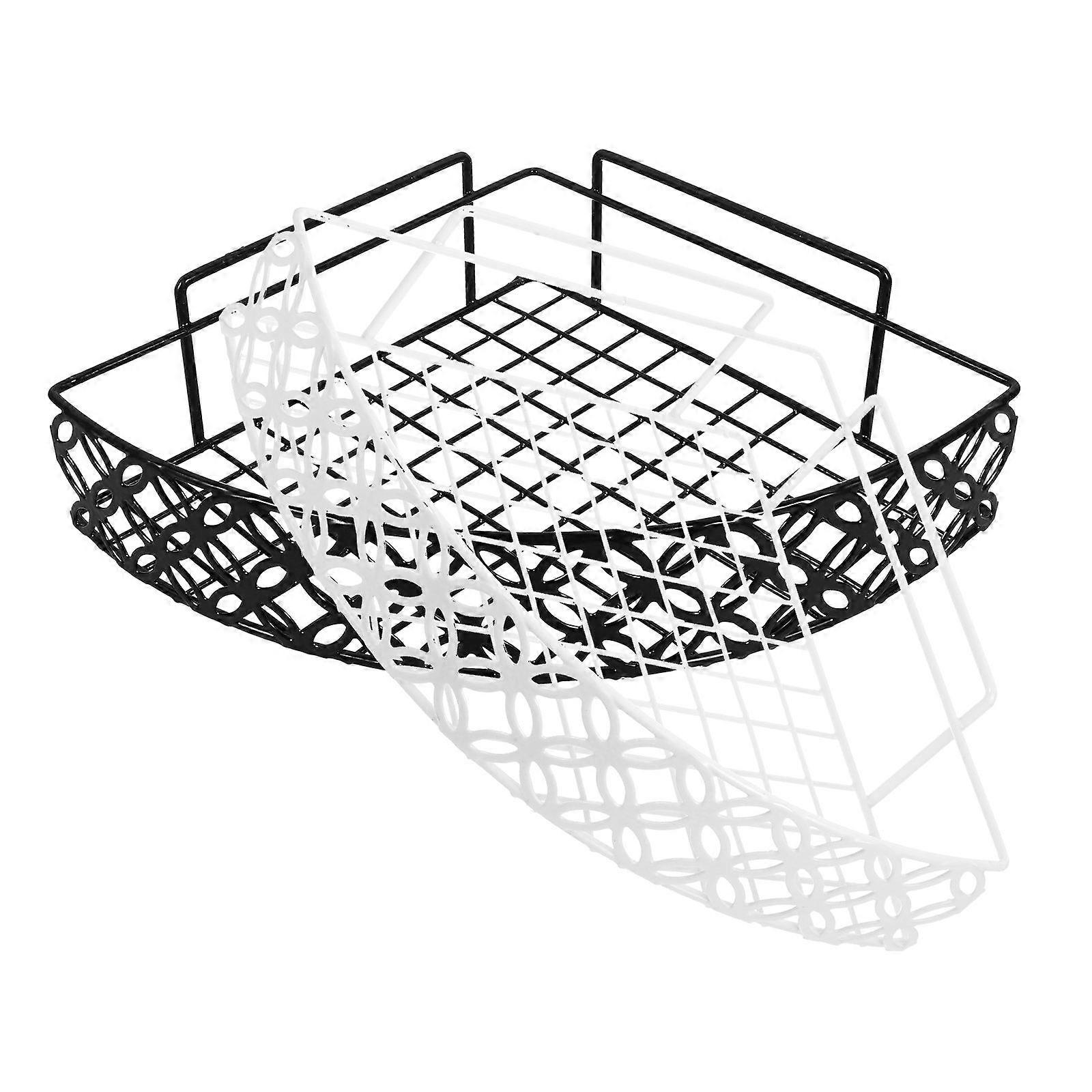 Wall Mounted Shower Rack 2pcs Sturdy Corner Shelf Storage Organizer Toiletries Resistant Design Space Optimization