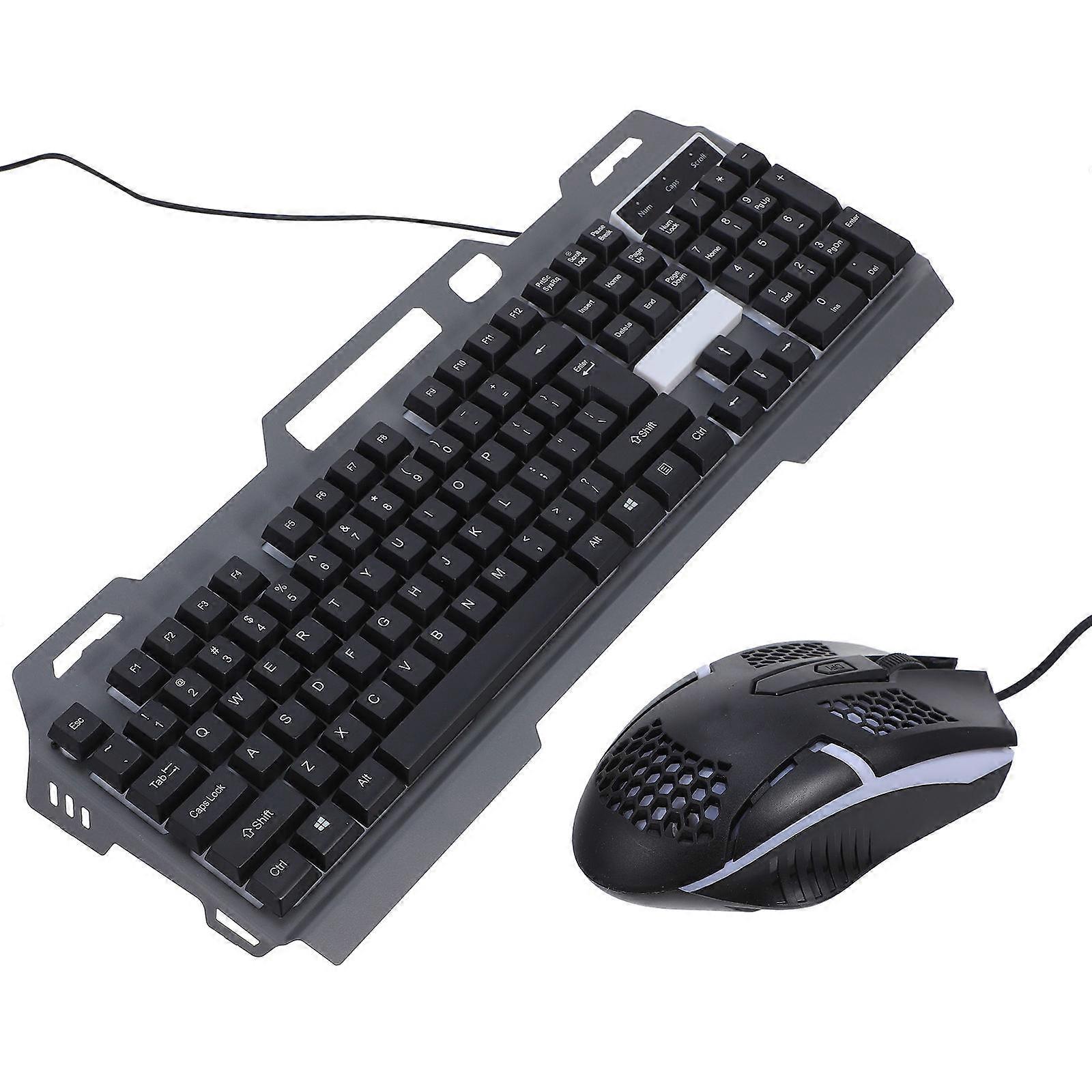 Colorful Backlight Computer Gaming Keyboard Mouse Set For Multitasking Size 48x18x5.5cm Featuring Floating Keycap 1 Set