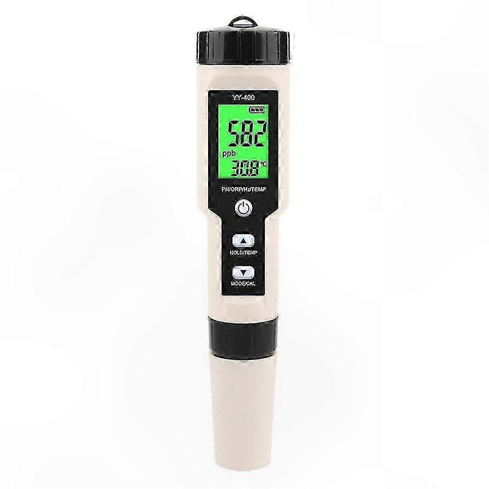 4-in-1 Digital Tester for pH, ORP, H2, and Temperature, Suitable for Aquariums and Pools