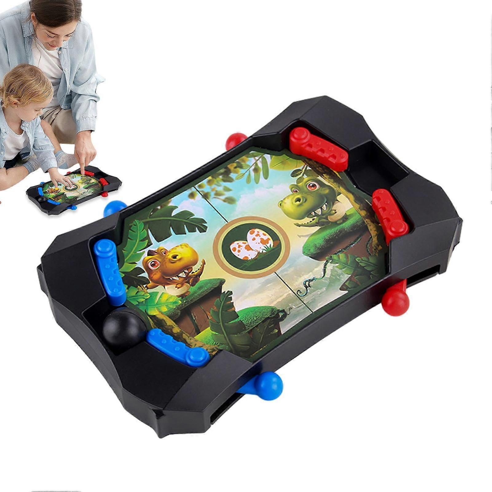 Table Ice Hockey Game - Interactive Desktop Sports for Family Fun, Parent-Child Competition, Dinosaur Flipper Design, 2 Players